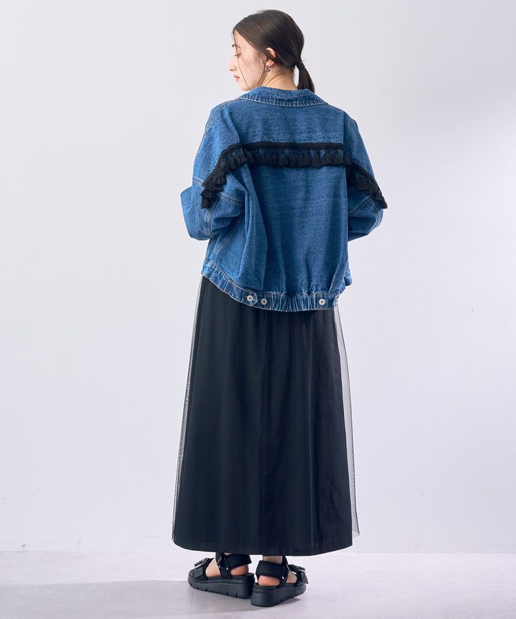 Editt by YECCA VECCA「フリンジデニムジャケット」|テーラードジャケット|