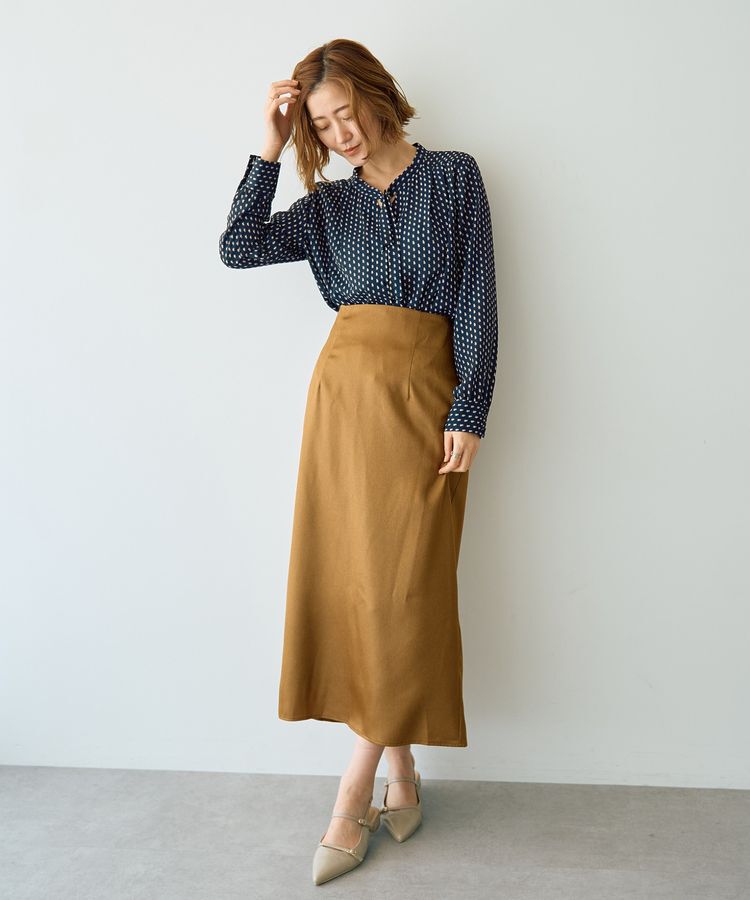 YECCA VECCA「ジオメ柄ボウタイブラウス」|シャツ・ブラウス|