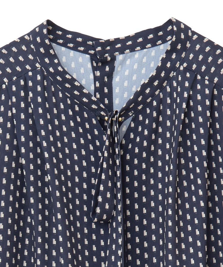 YECCA VECCA「ジオメ柄ボウタイブラウス」|シャツ・ブラウス|
