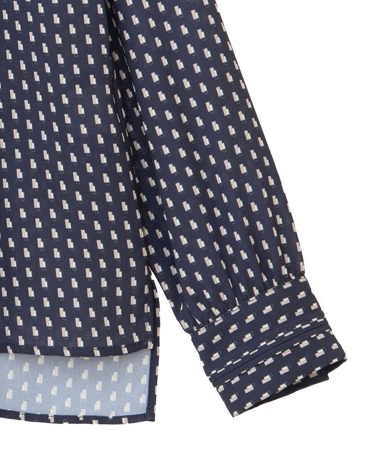 YECCA VECCA「ジオメ柄ボウタイブラウス」|シャツ・ブラウス|