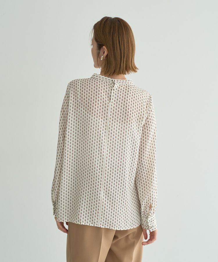 YECCA VECCA「ジオメ柄ボウタイブラウス」|シャツ・ブラウス|