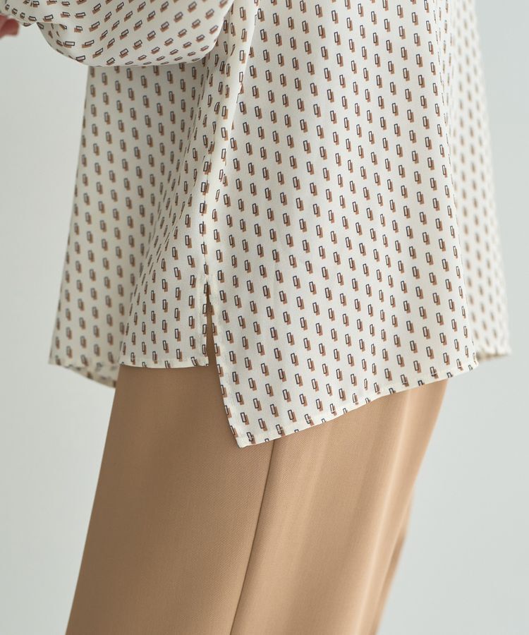 YECCA VECCA「ジオメ柄ボウタイブラウス」|シャツ・ブラウス|