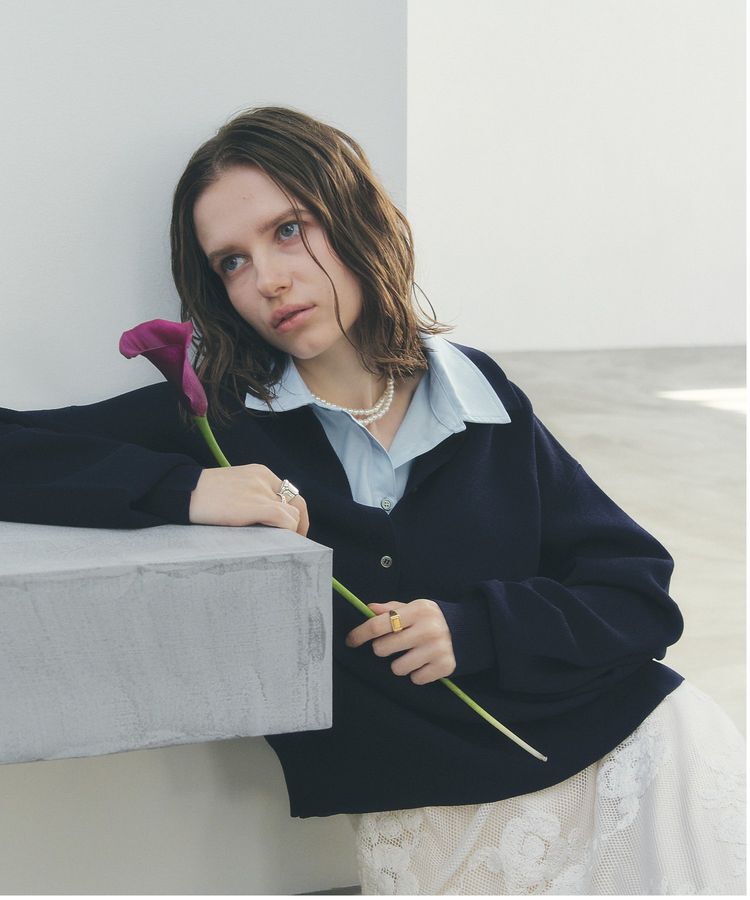 YECCA VECCA「2wayレイヤード風ポロニット」|ニット・セーター|