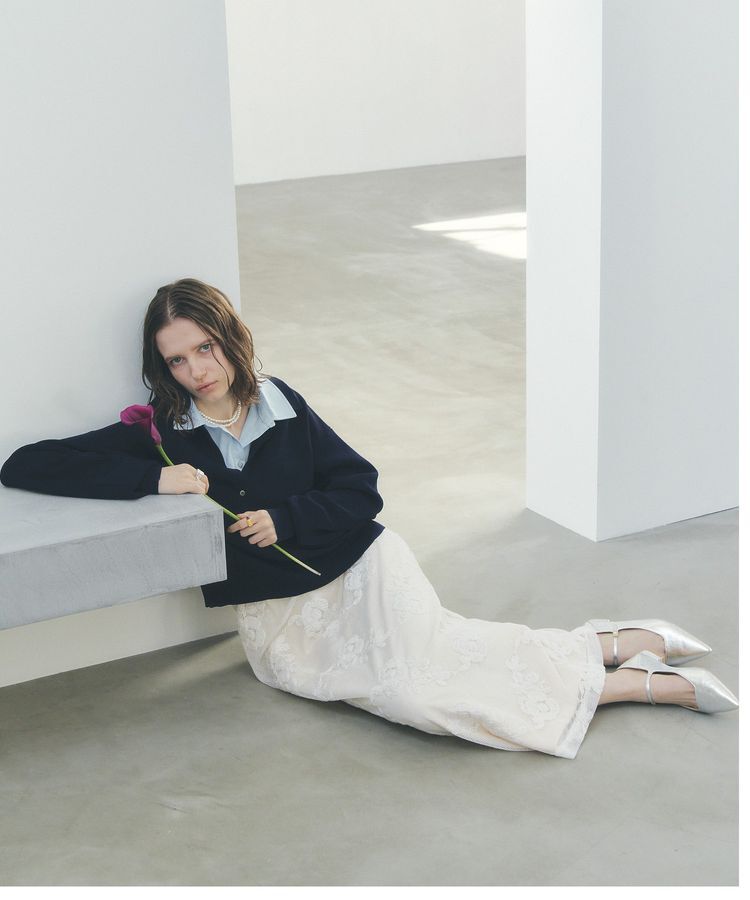 YECCA VECCA「2wayレイヤード風ポロニット」|ニット・セーター|