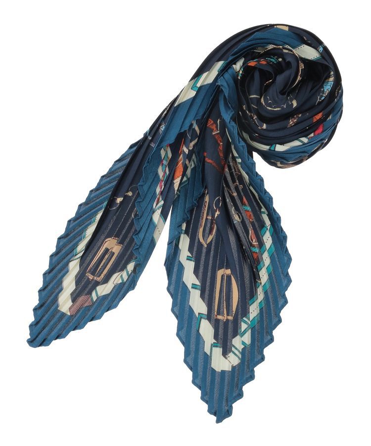 YECCA VECCA「ビットプリントプリーツスカーフ」|バンダナ・スカーフ|