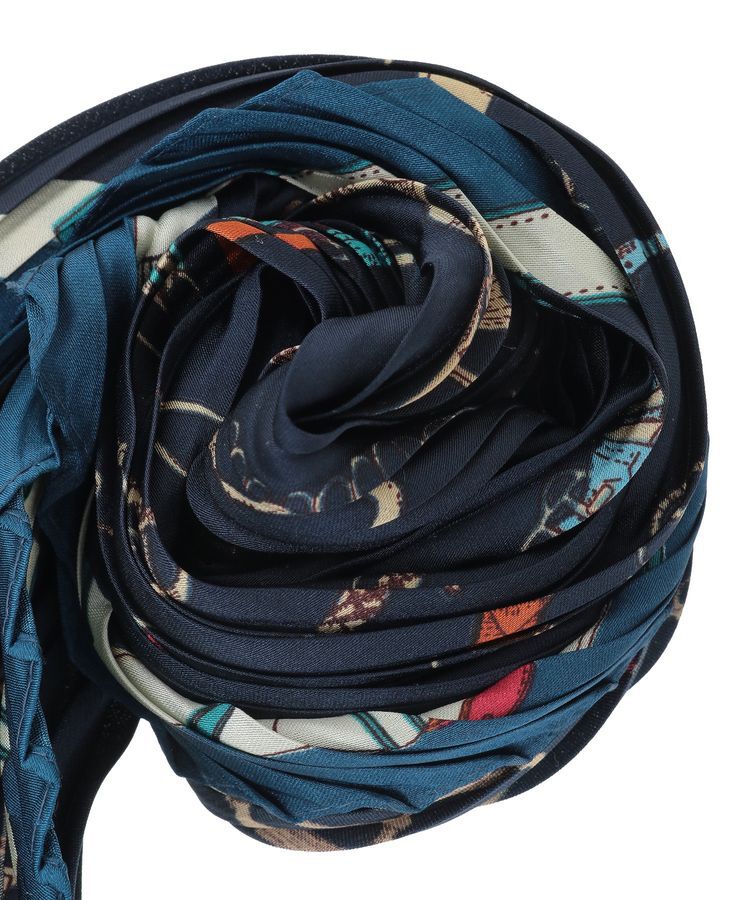 YECCA VECCA「ビットプリントプリーツスカーフ」|バンダナ・スカーフ|