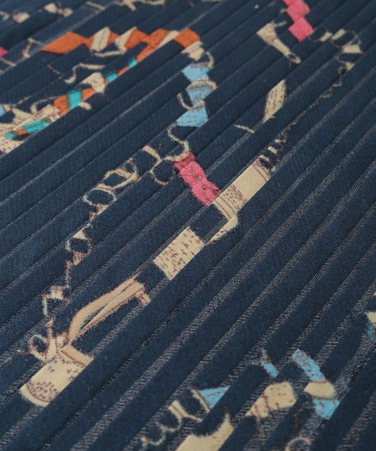 YECCA VECCA「ビットプリントプリーツスカーフ」|バンダナ・スカーフ|