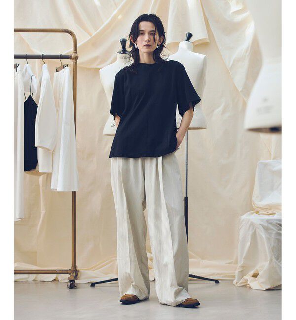 allureville「【ATELIER Line】ドローコードイージーパンツ」|チノ|ベージュ