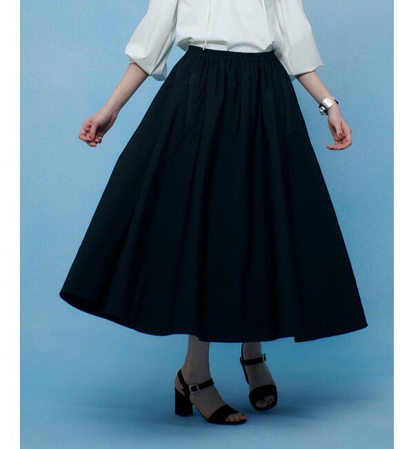 LOULOU WILLOUGHBY「【LOULOU WILLOUGHBY】ポリエステルコットングログランギャザースカート」|スカート|