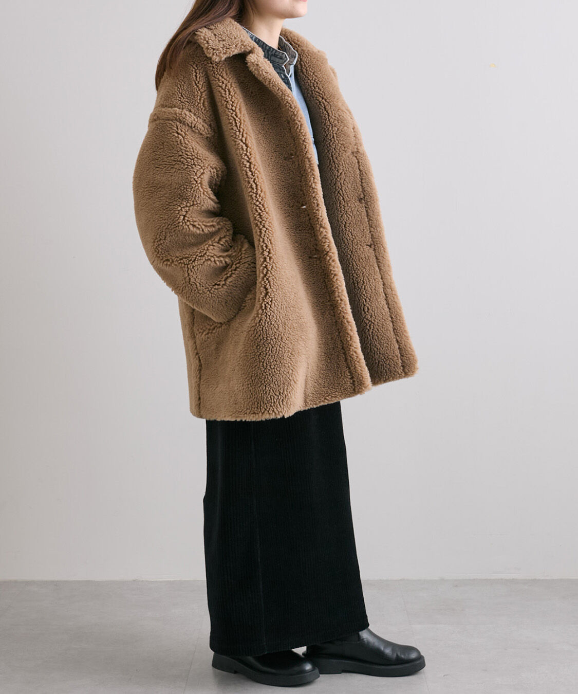  「【WEB限定/リバイバル】ステンカラーボアミドルコート」|その他|