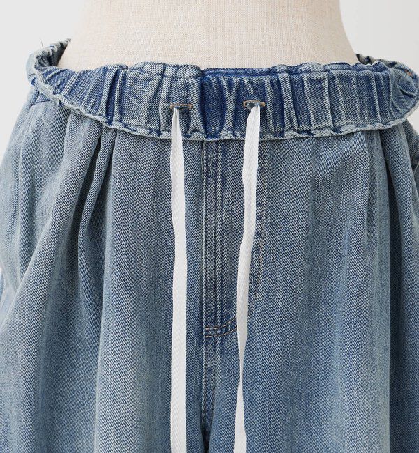  「綿麻デニムイージーパンツ」|デニム|