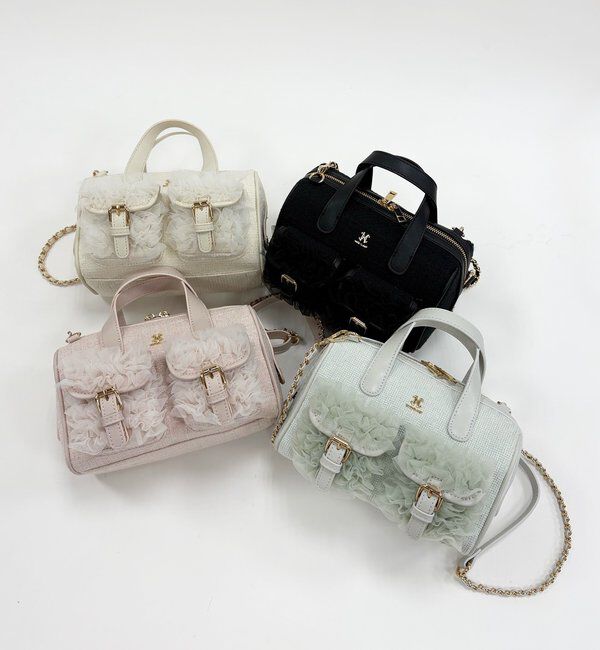  「チュールポケットミニボストンバッグ」|ショルダー・メッセンジャー|