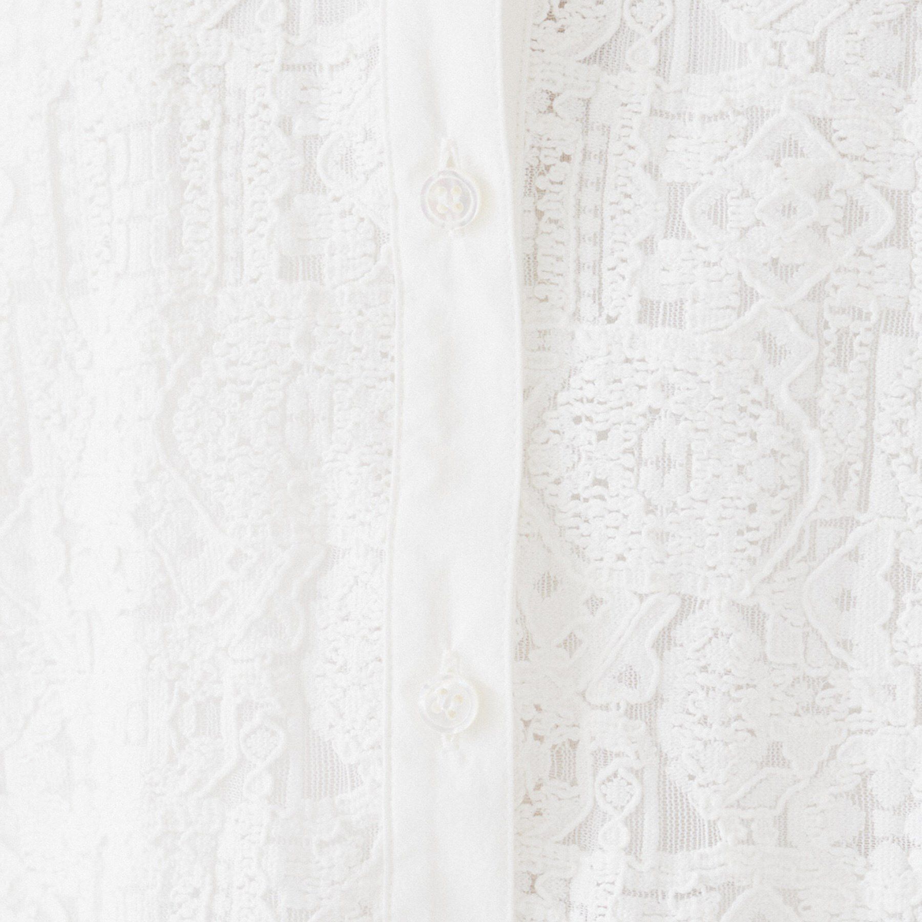 UNTITLED「【セットアップ可能/トレンド】クロシェ風レースシャツ」|シャツ・ブラウス|