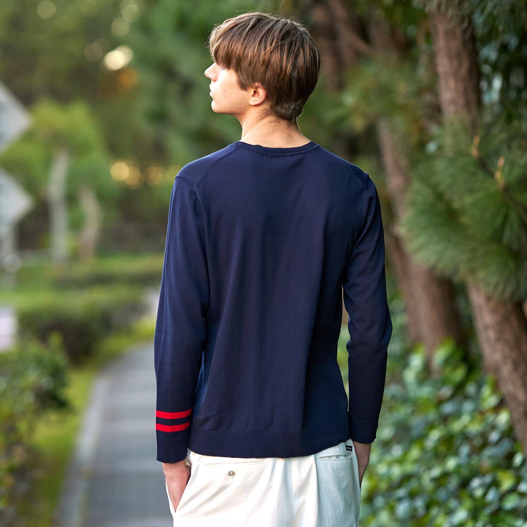 DRESSTERIOR「【ウォッシャブル】コットンシルク クルーニット」|ニット・セーター|