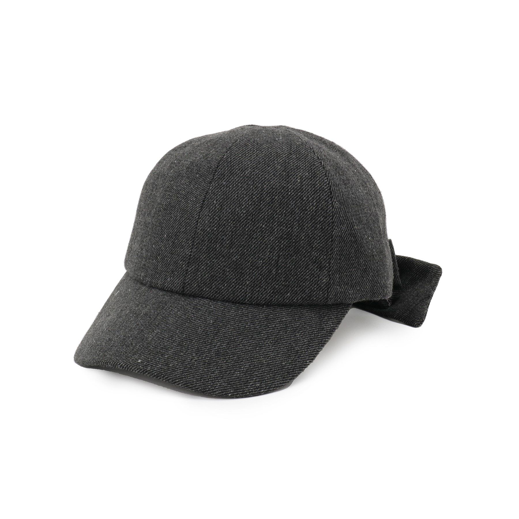 grove「リボンキャップ【UVカット・サイズ調整可能】」|キャップ・キャスケット|へリンボンチャコール