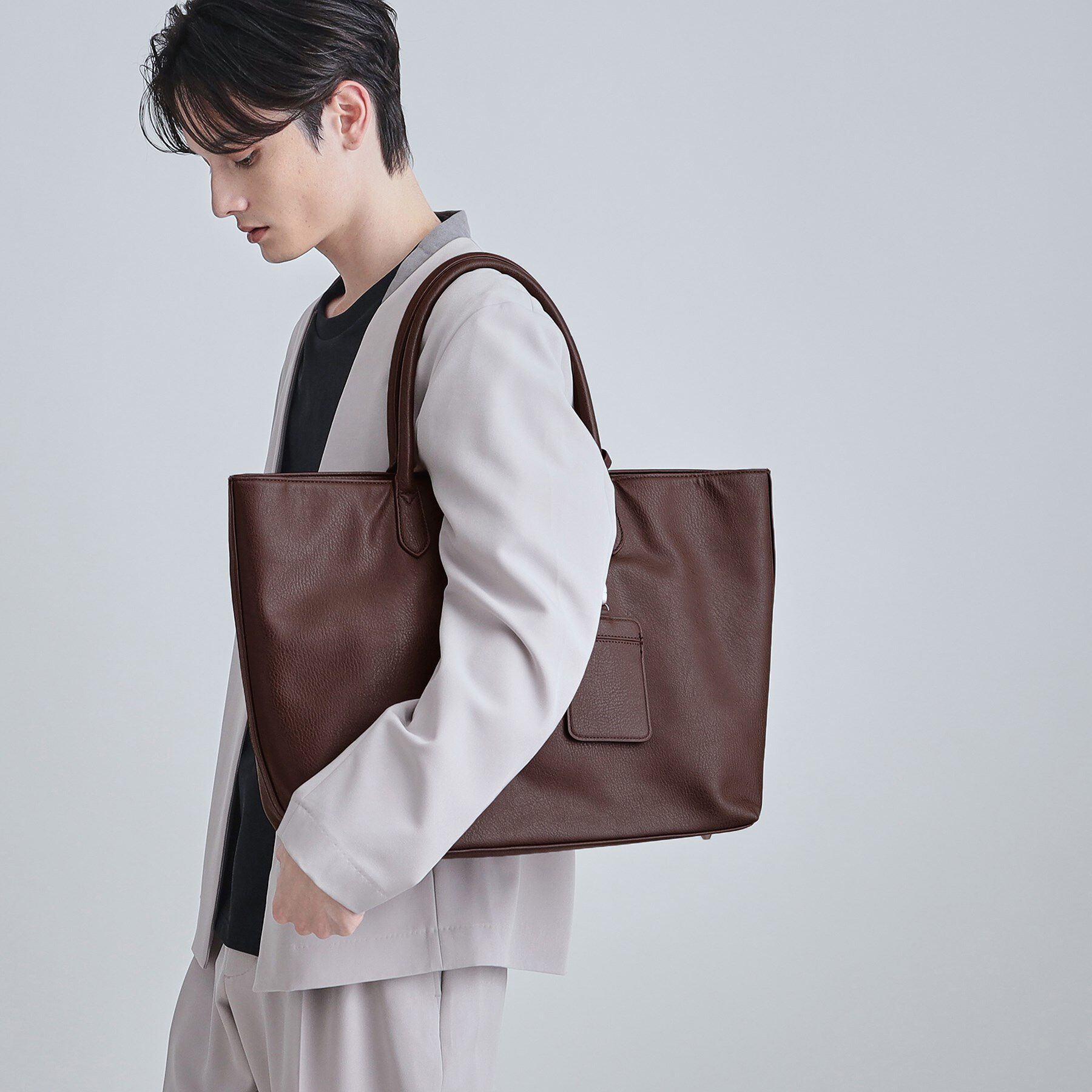 tk.TAKEO KIKUCHI「レザー調トートバッグ」|トートバッグ|