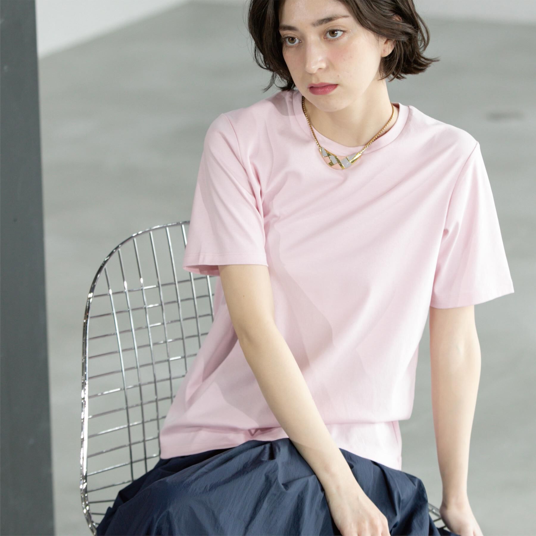 OPAQUE.CLIP「《5色展開/SS-LLサイズ》ベーシックTシャツ【UV/接触冷感/洗濯機洗い可】」|Tシャツ・カットソー|