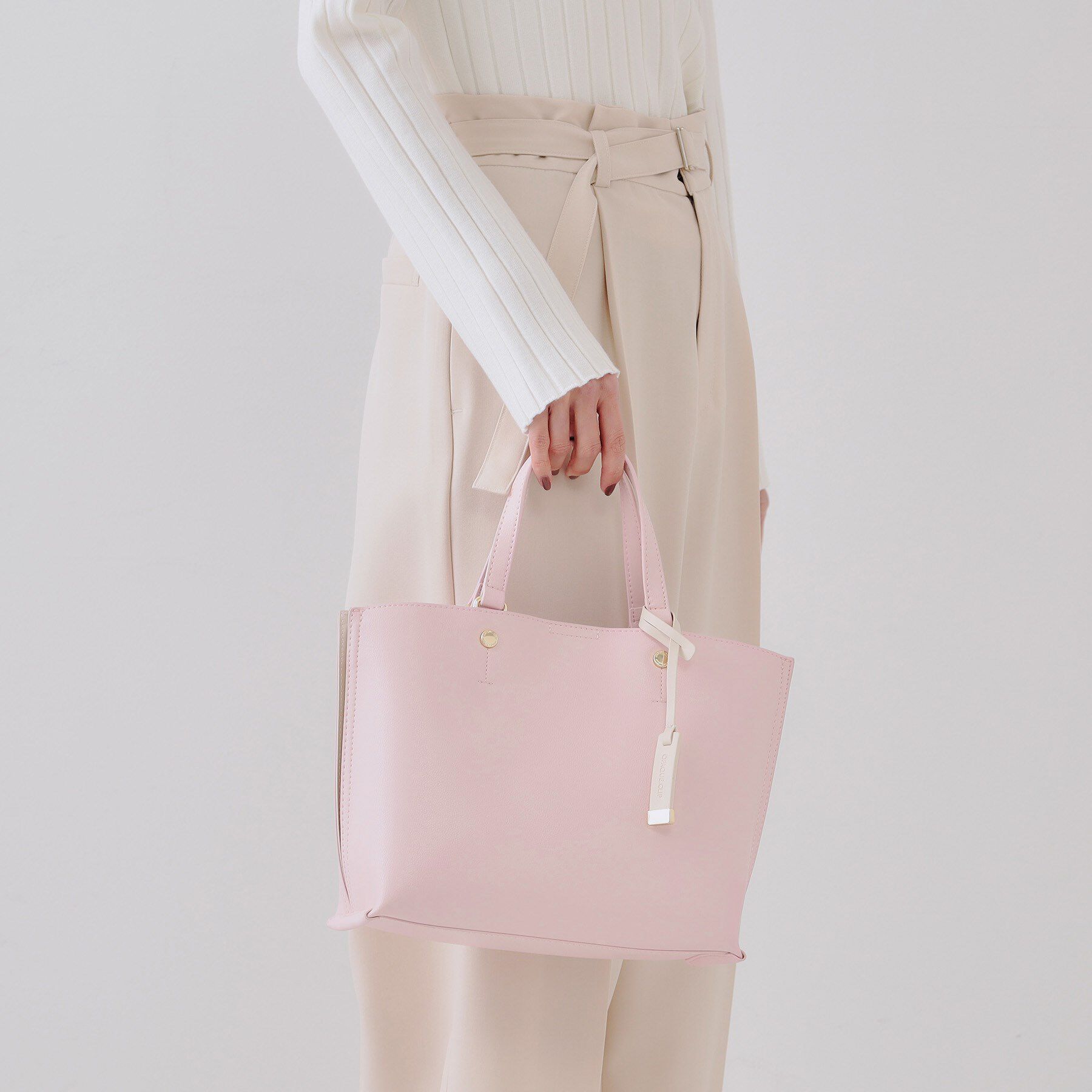 OPAQUE.CLIP「【2WAY】バイカラー3層ミドルトートバッグ」|トートバッグ|