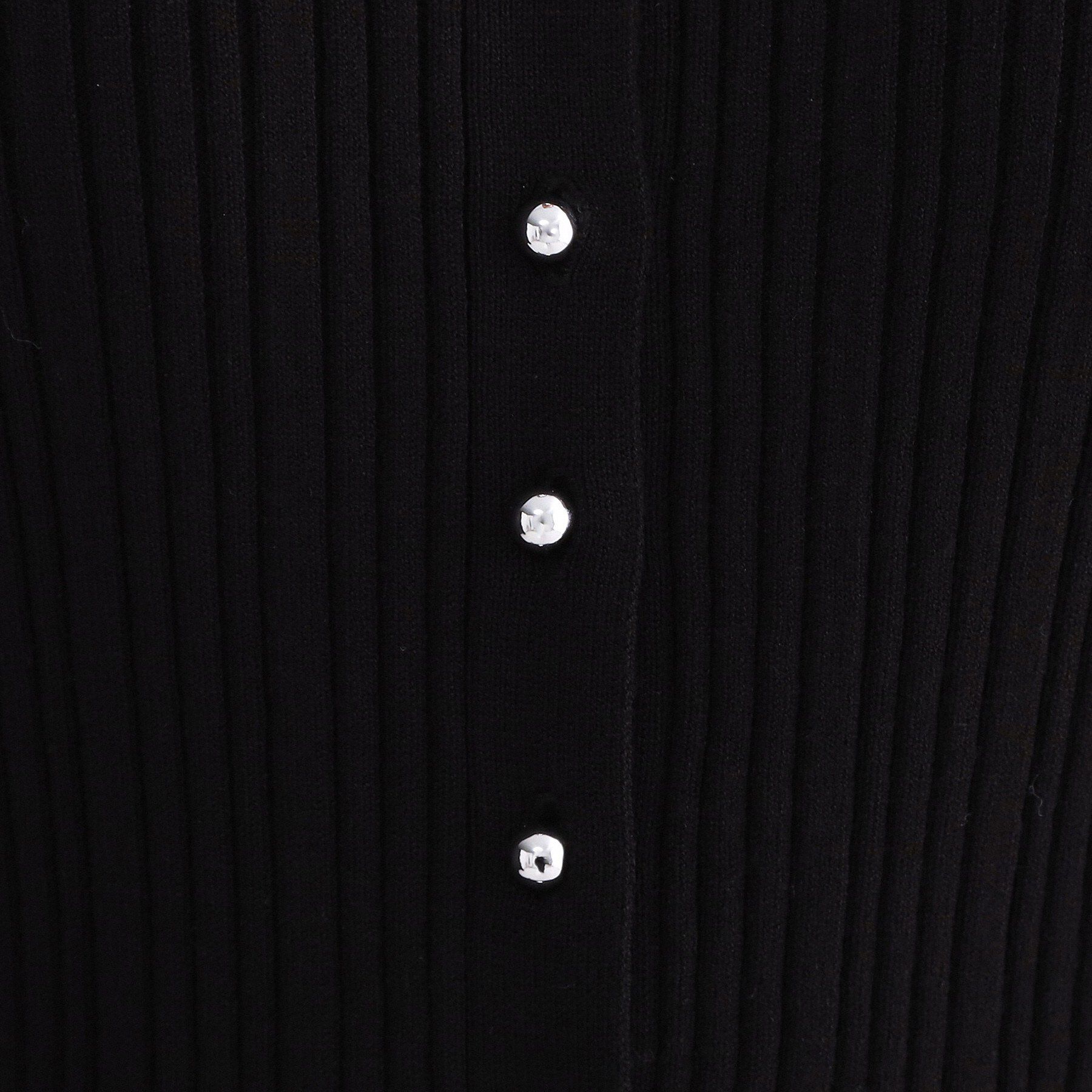 OPAQUE.CLIP「シルバー多ボタン ランダムリブニットカーディガン【洗濯機OK】」|カーディガン|