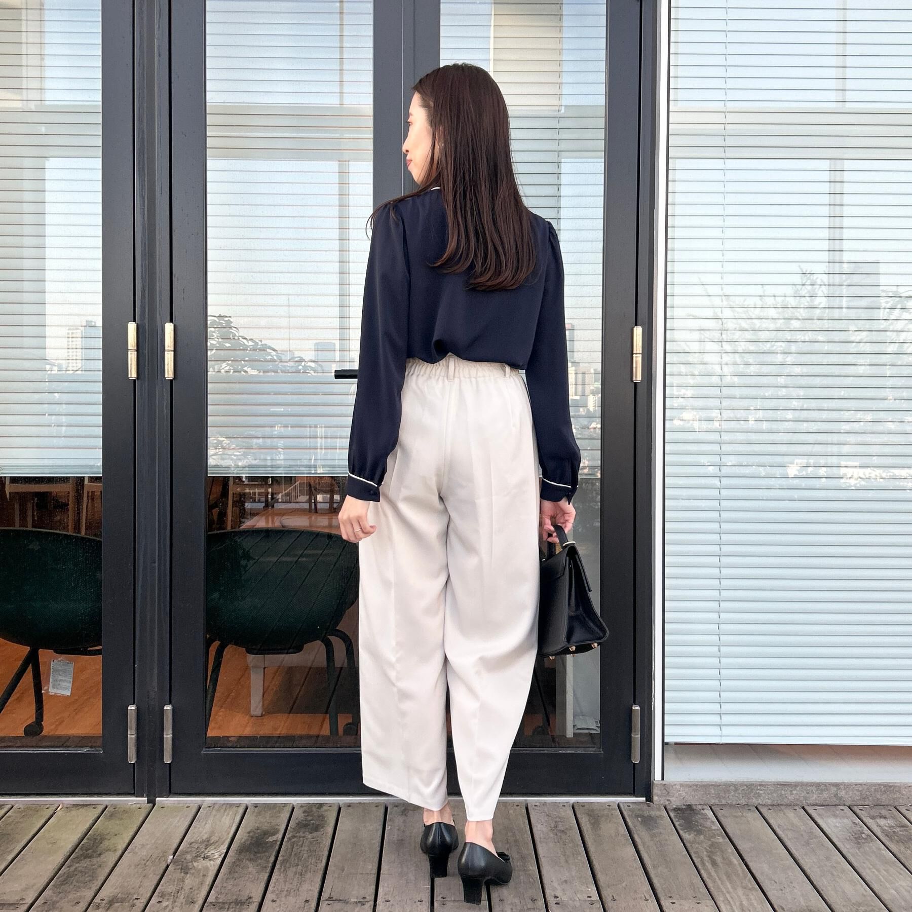 Couture broach「【洗える・通勤】ウエストリボン サスペンダー付きワイドパンツ」|その他|