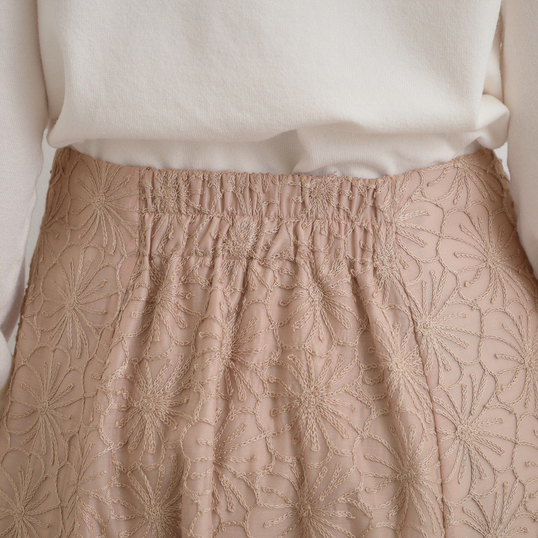 Couture broach「【洗える・着映え・通勤】フラワーエンブロスカート」|スカート|