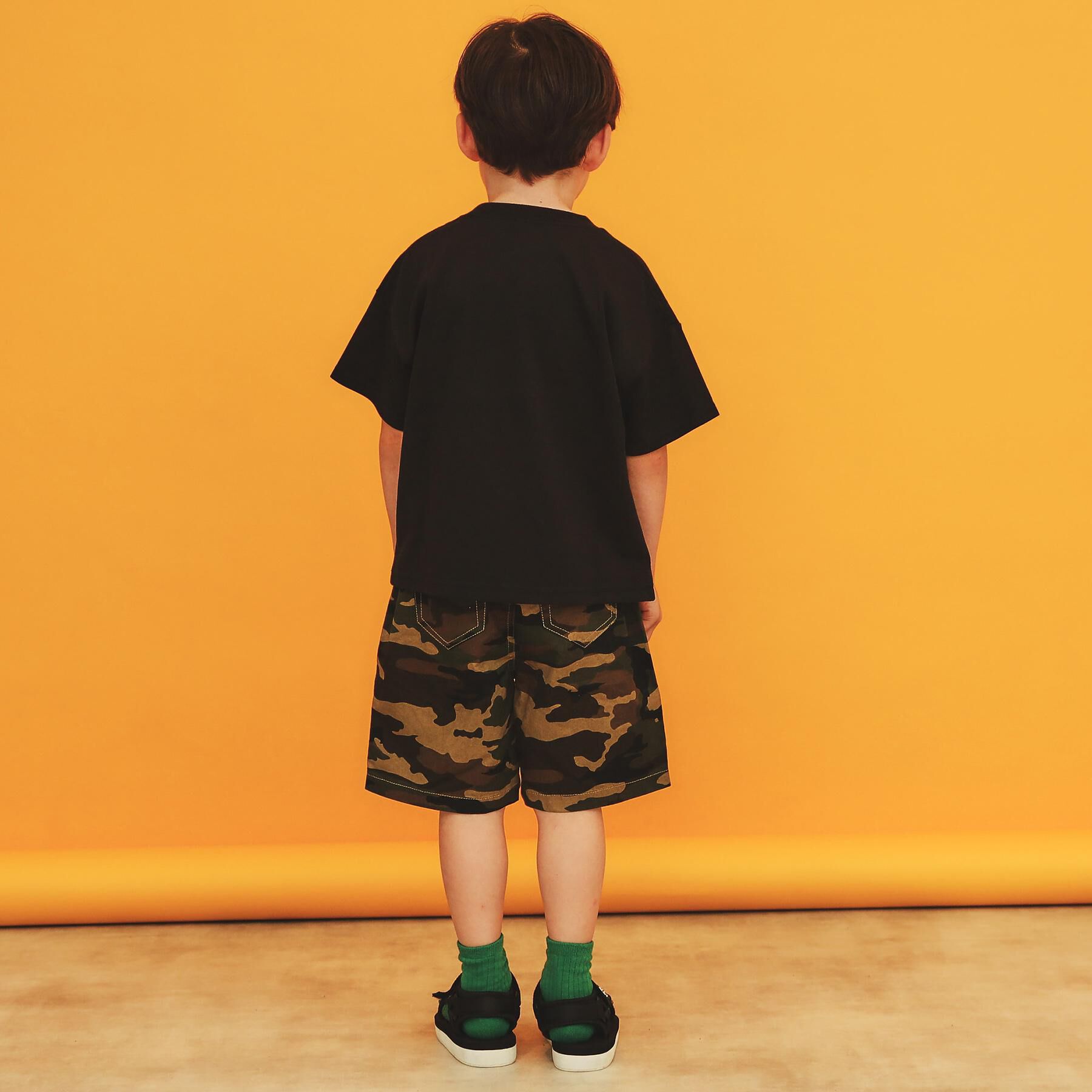 THE SHOP TK「【110－160】デニム＆カモフラ柄ハーフパンツ/洗濯機OK」|その他|