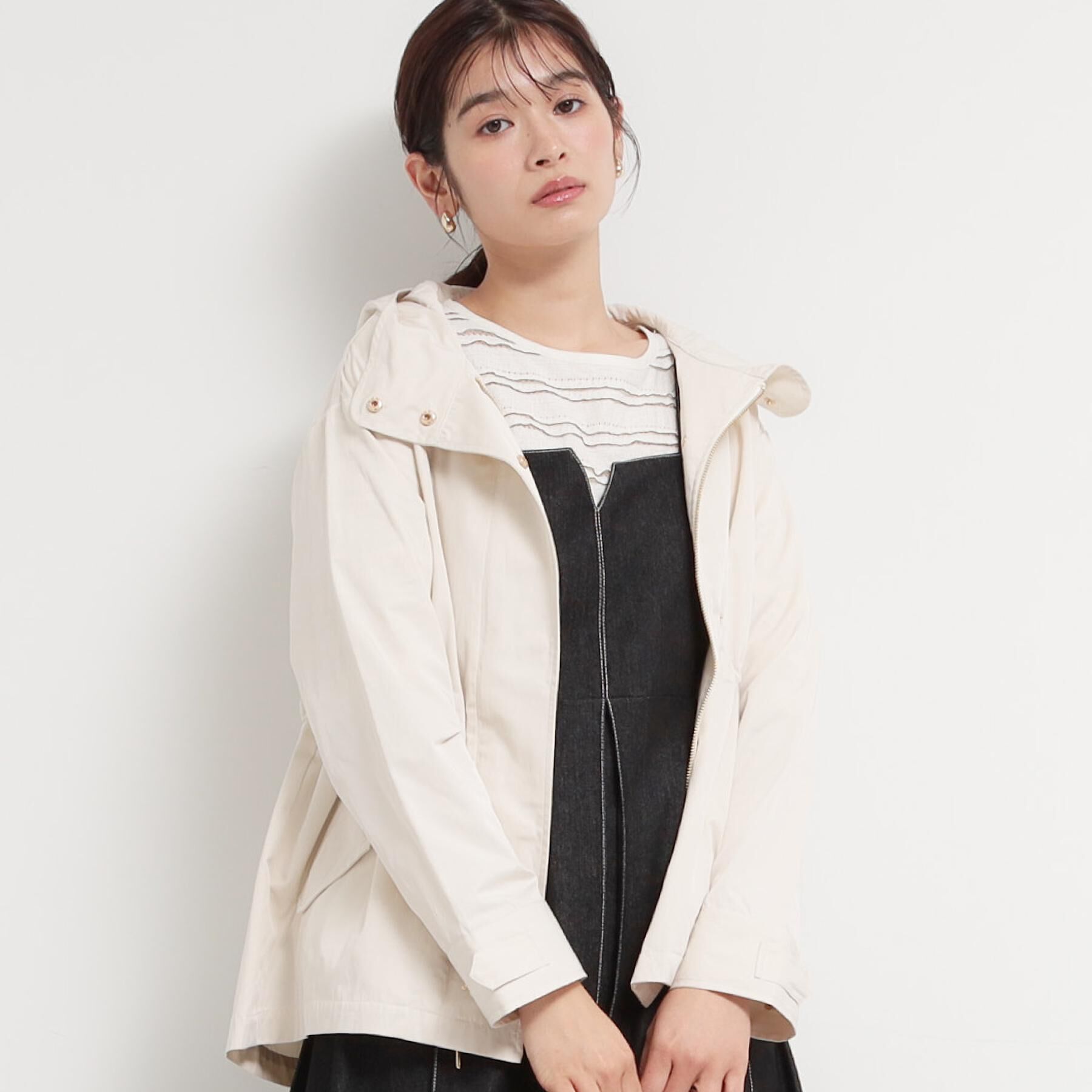 THE SHOP TK「【ウエスト調節可能ですっきり見え】フーデットブルゾン/洗える」|ブルゾン・スタジャン|