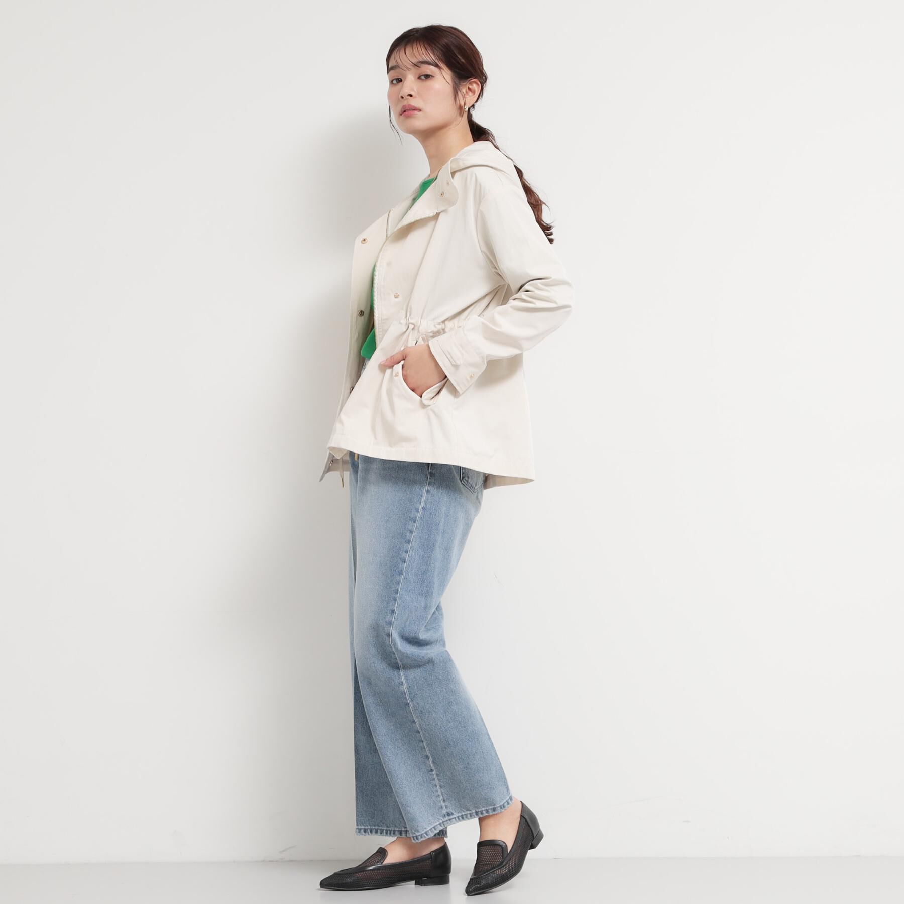 THE SHOP TK「【ウエスト調節可能ですっきり見え】フーデットブルゾン/洗える」|ブルゾン・スタジャン|