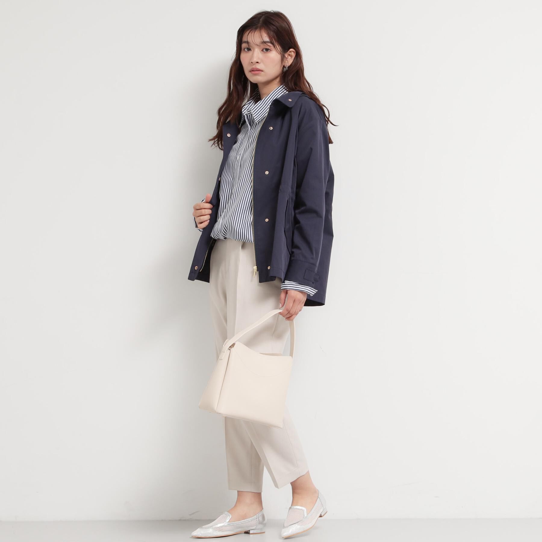 THE SHOP TK「【ウエスト調節可能ですっきり見え】フーデットブルゾン/洗える」|ブルゾン・スタジャン|