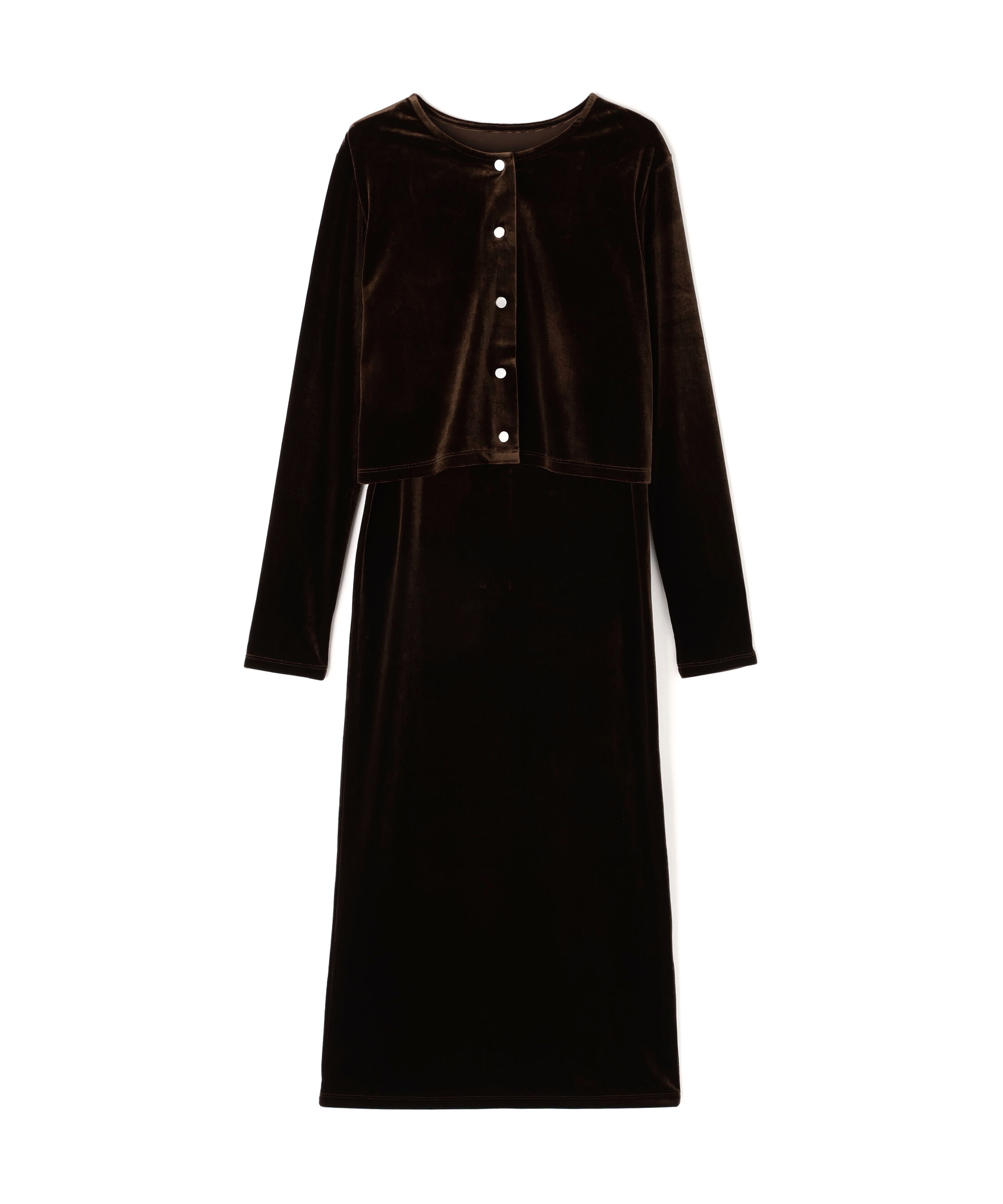  「ベロアカーデ＆キャミワンピース」|ワンピース|