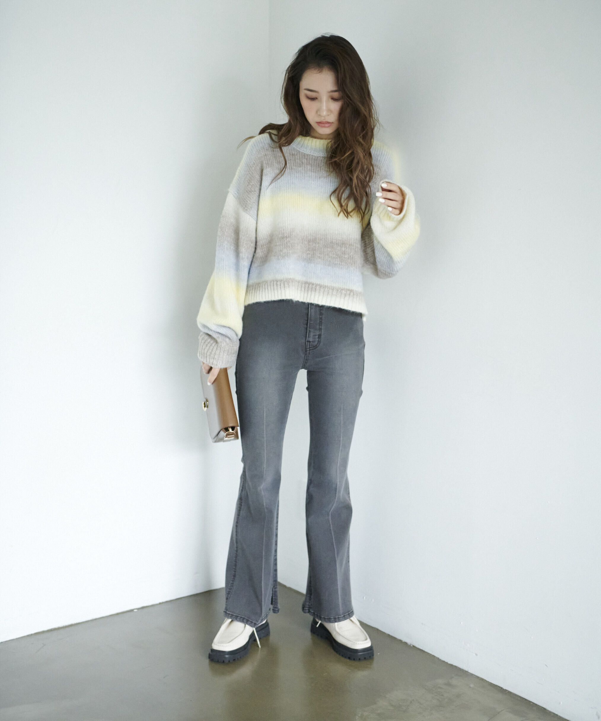  「[Sシリーズ対応商品]内スリットベルボトムデニムパンツ」|その他|