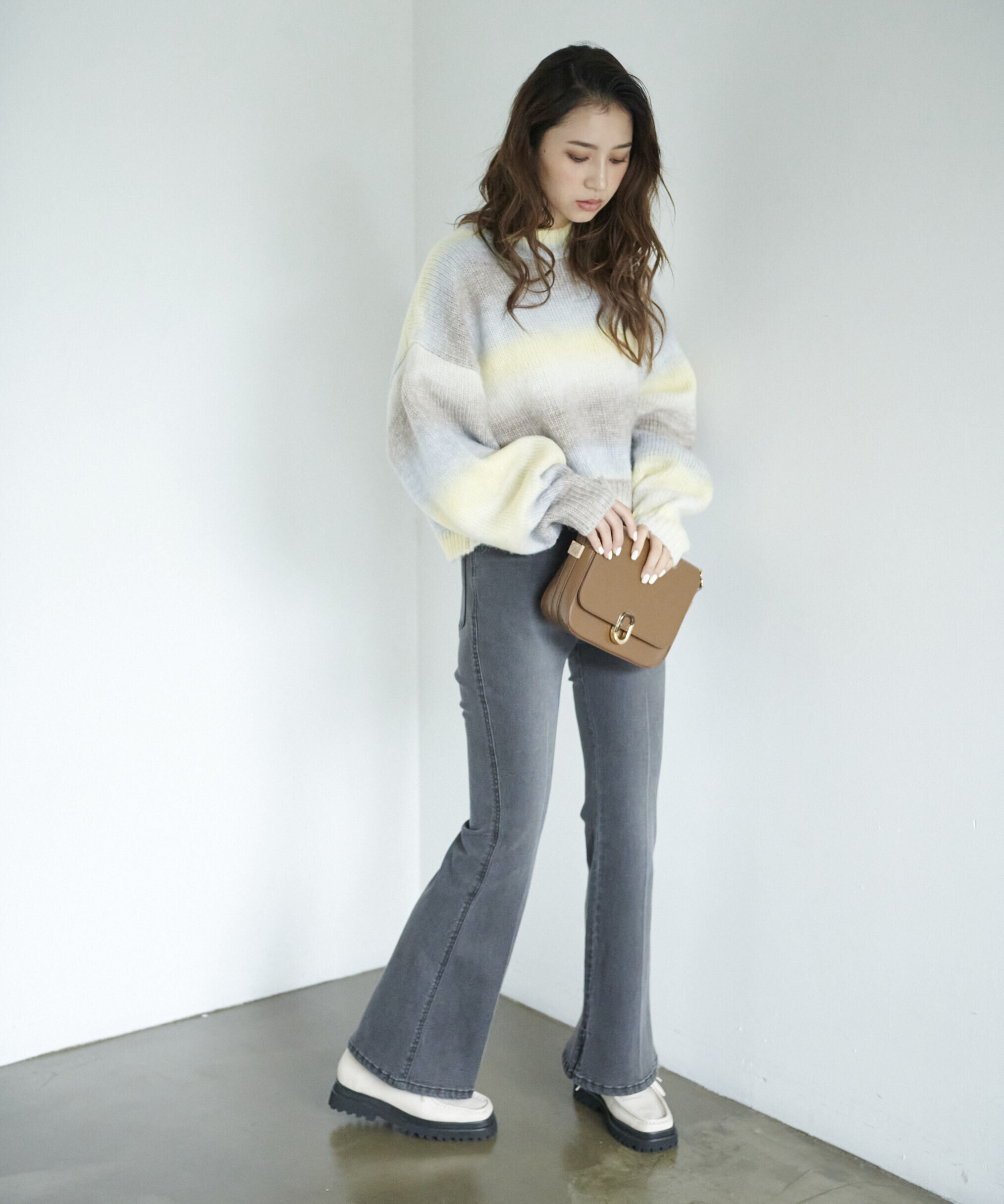  「[Sシリーズ対応商品]内スリットベルボトムデニムパンツ」|その他|