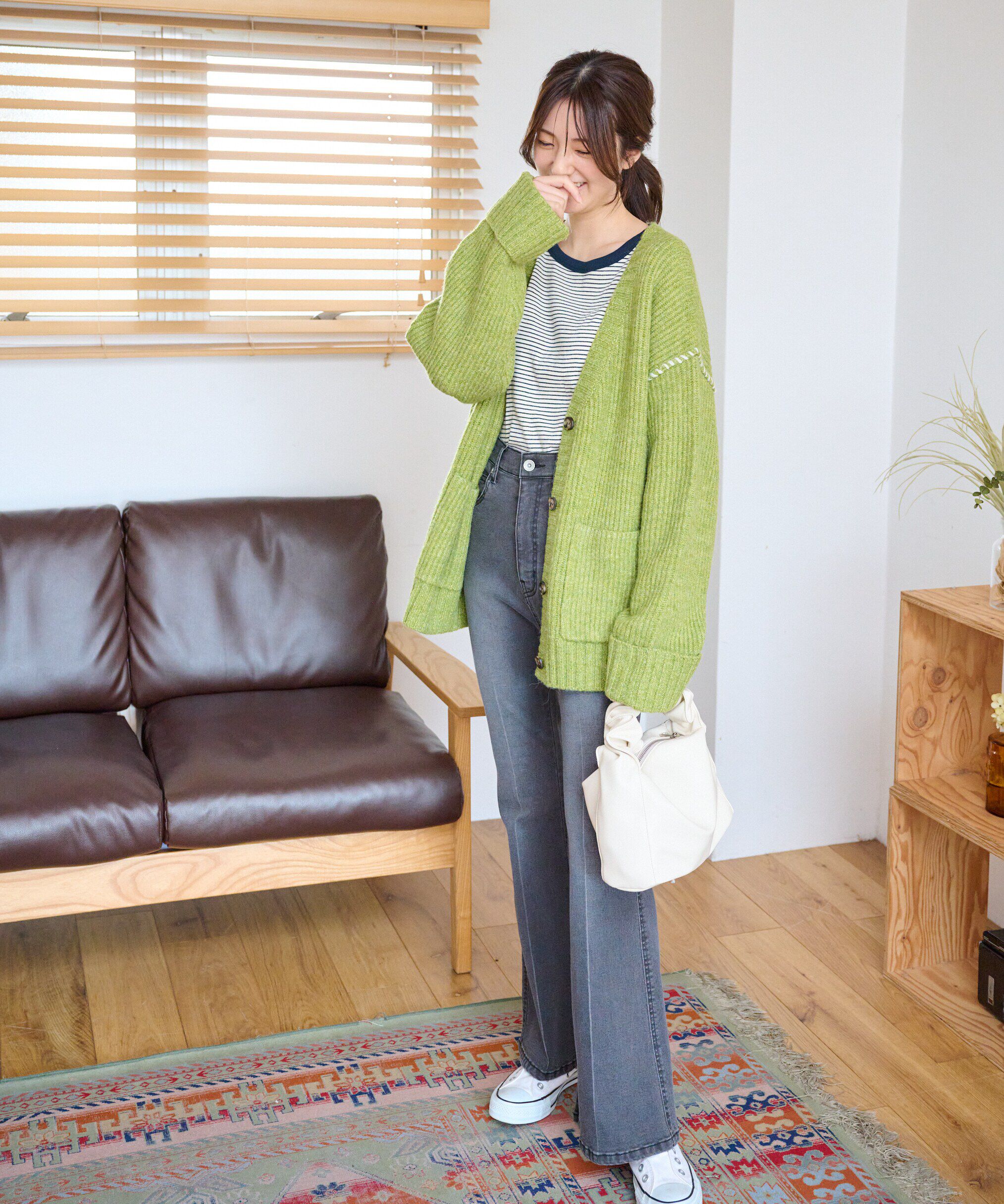  「[Sシリーズ対応商品]内スリットベルボトムデニムパンツ」|その他|