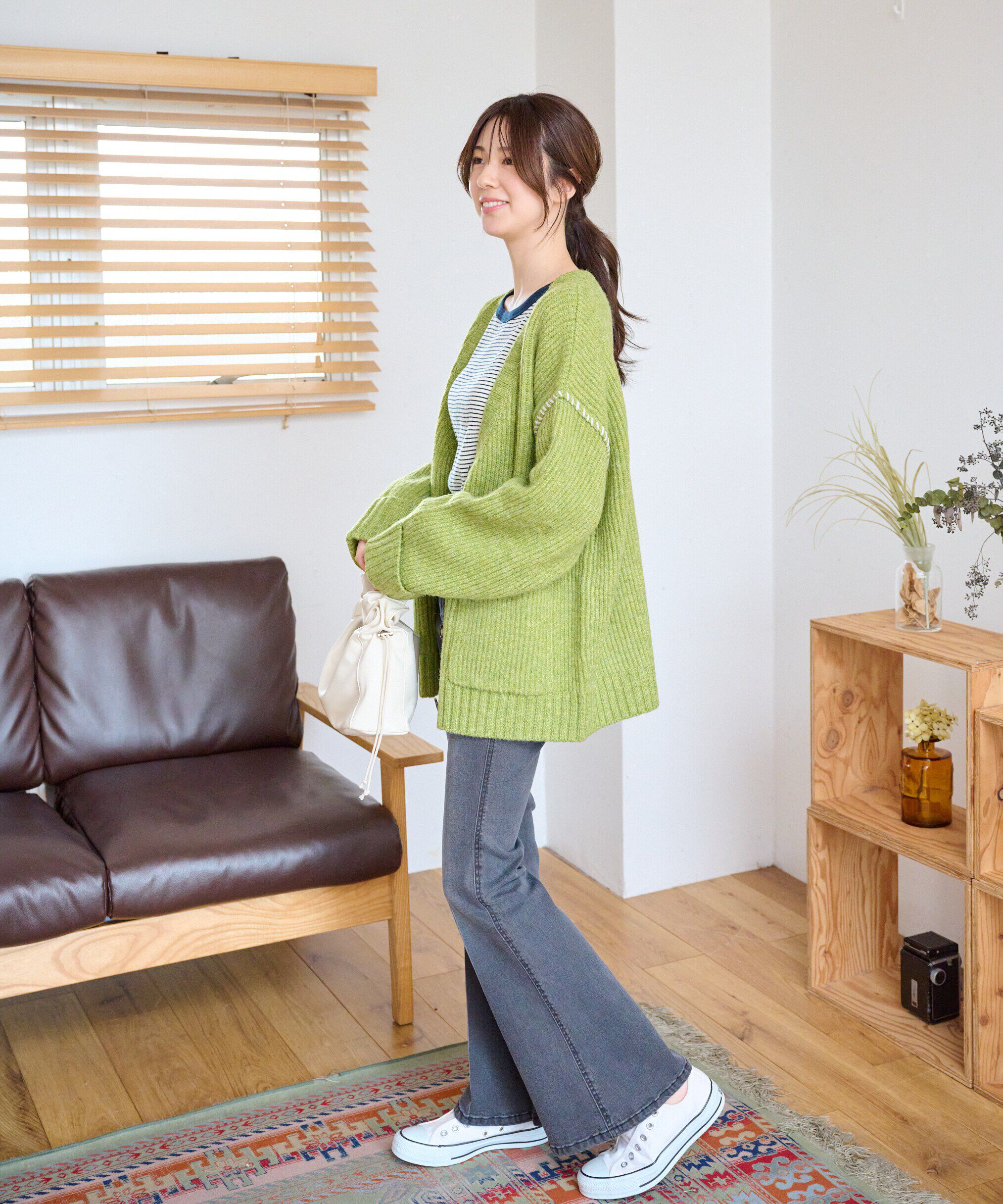  「[Sシリーズ対応商品]内スリットベルボトムデニムパンツ」|その他|