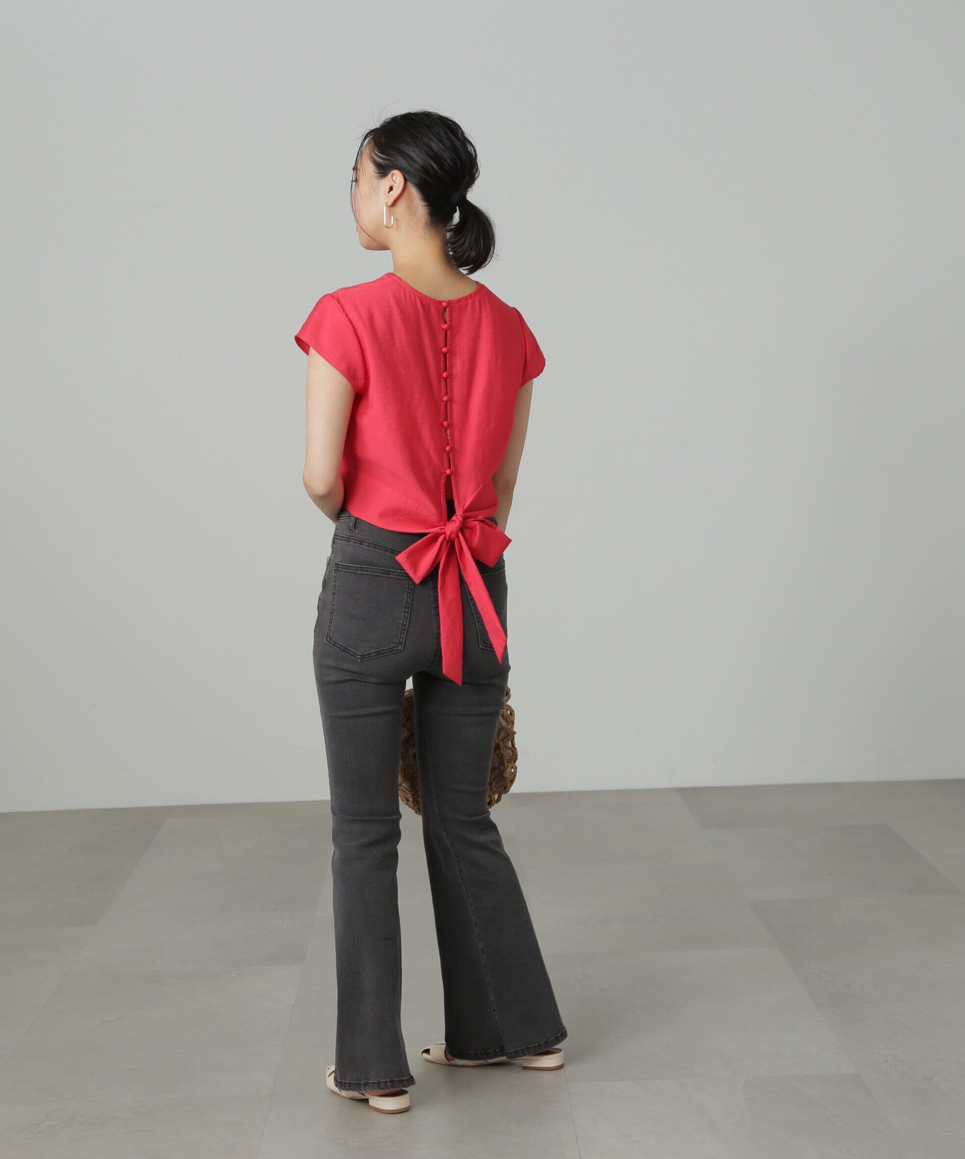  「[Sシリーズ対応商品]内スリットベルボトムデニムパンツ」|その他|