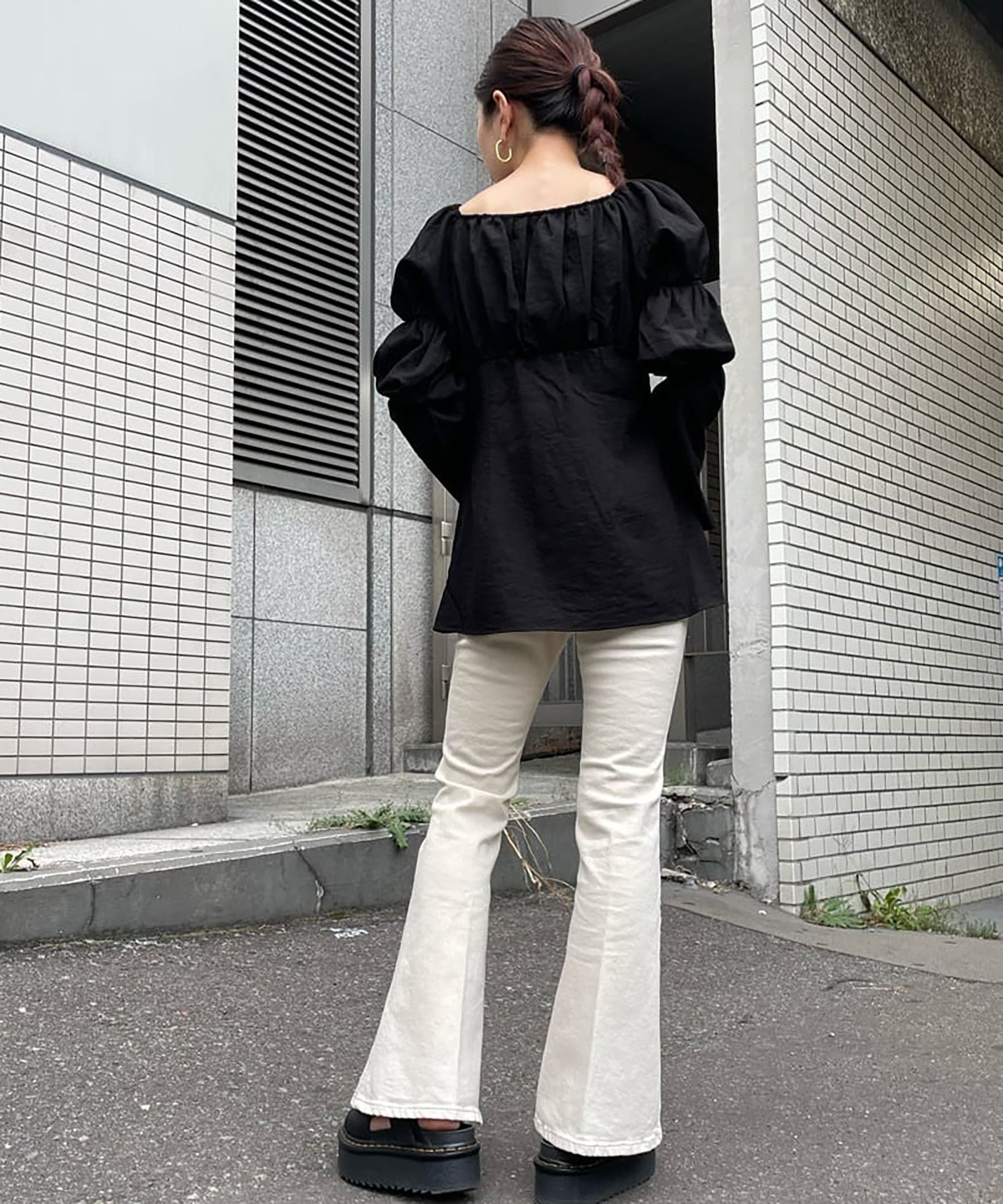  「[Sシリーズ対応商品]内スリットベルボトムデニムパンツ」|その他|