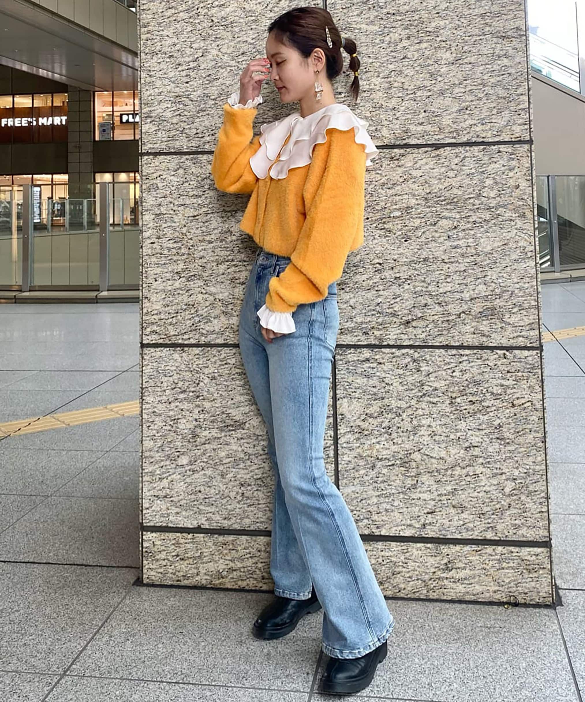  「[Sシリーズ対応商品]内スリットベルボトムデニムパンツ」|その他|