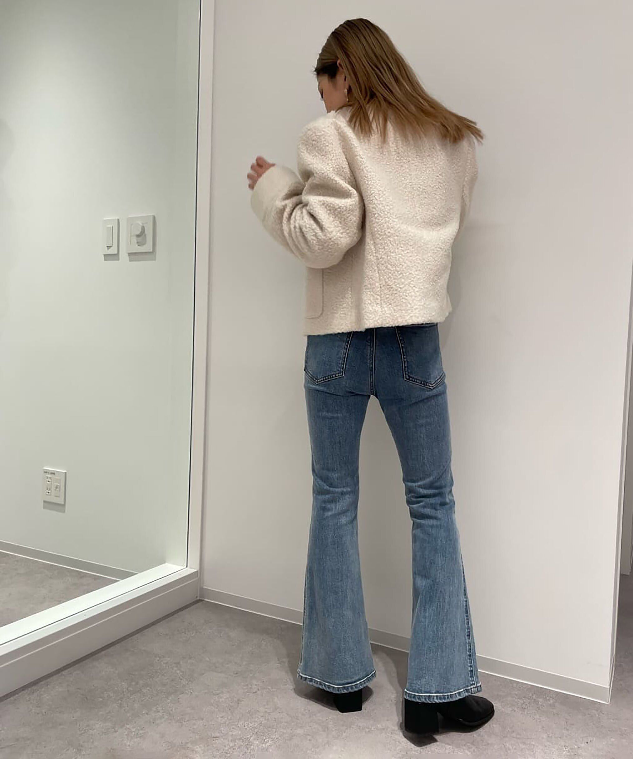  「[Sシリーズ対応商品]内スリットベルボトムデニムパンツ」|その他|