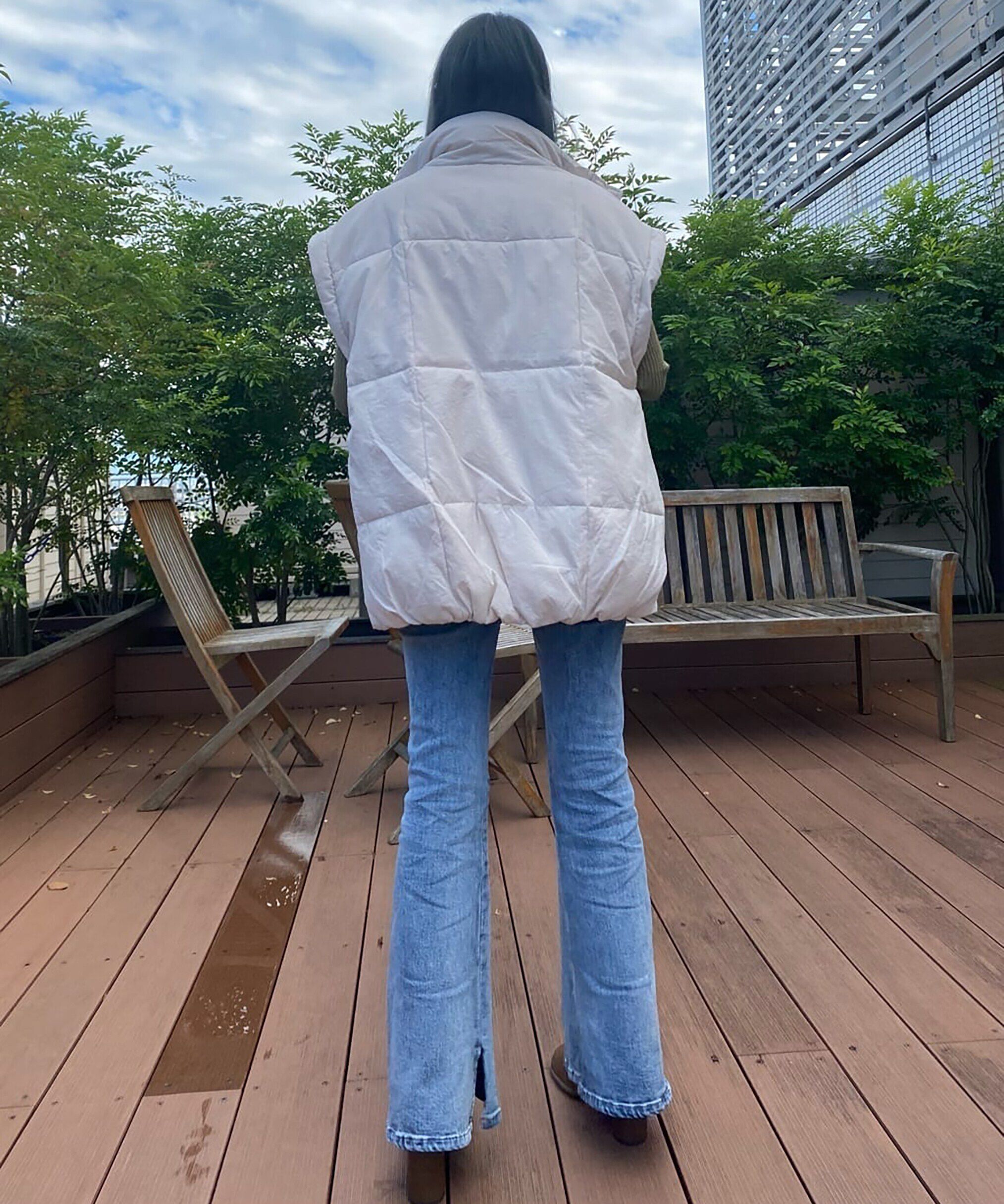  「[Sシリーズ対応商品]内スリットベルボトムデニムパンツ」|その他|