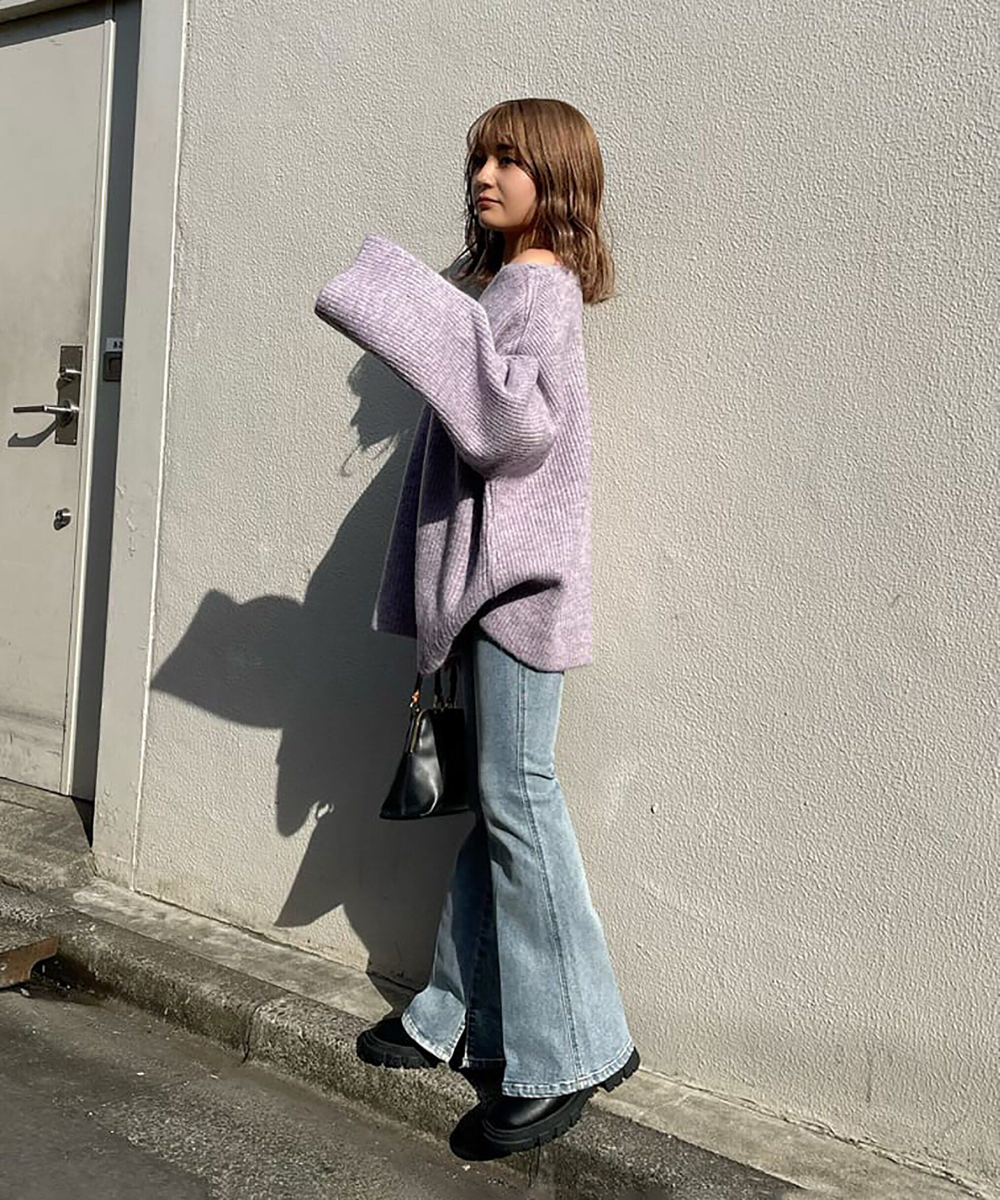  「[Sシリーズ対応商品]内スリットベルボトムデニムパンツ」|その他|