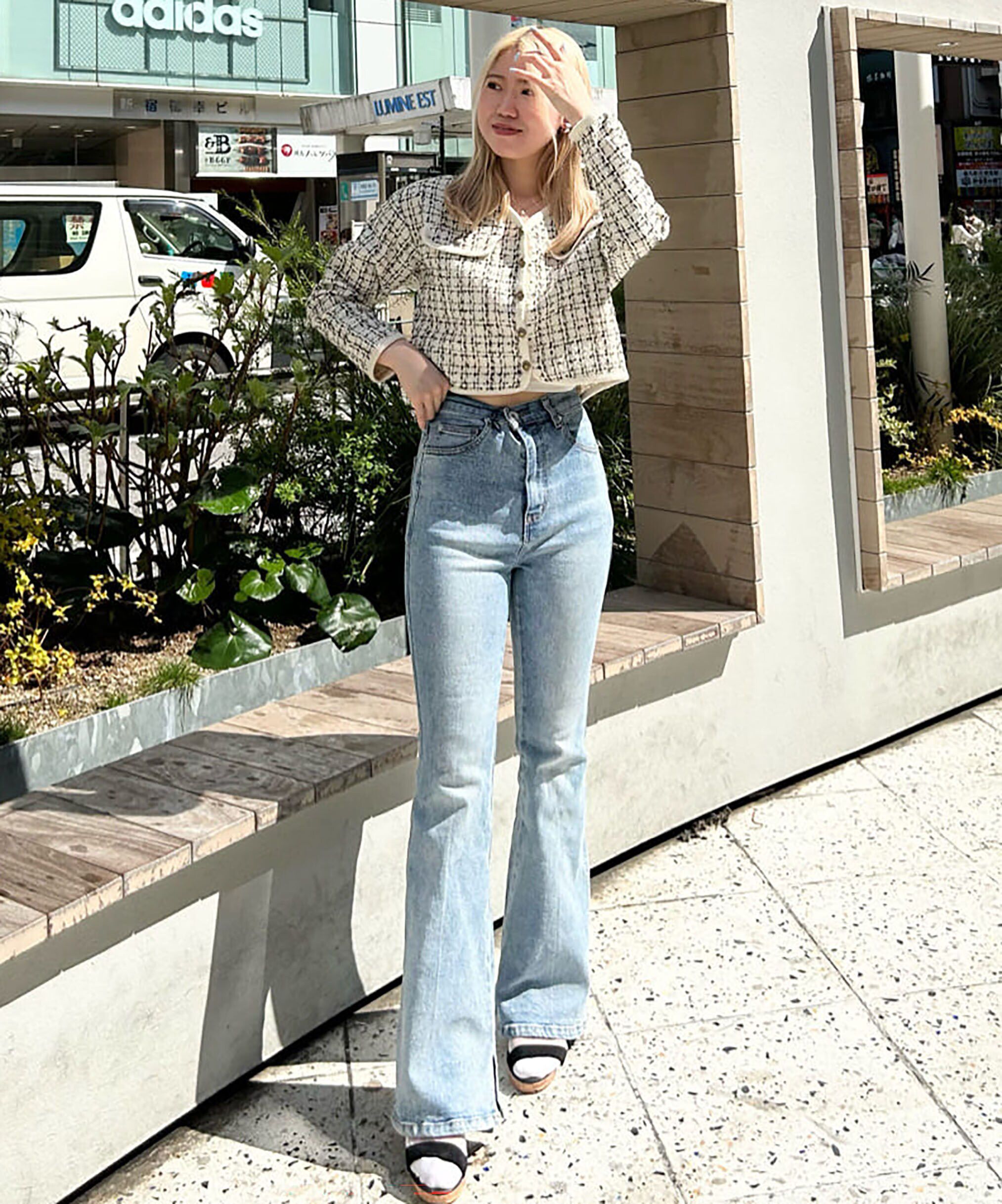  「[Sシリーズ対応商品]内スリットベルボトムデニムパンツ」|その他|