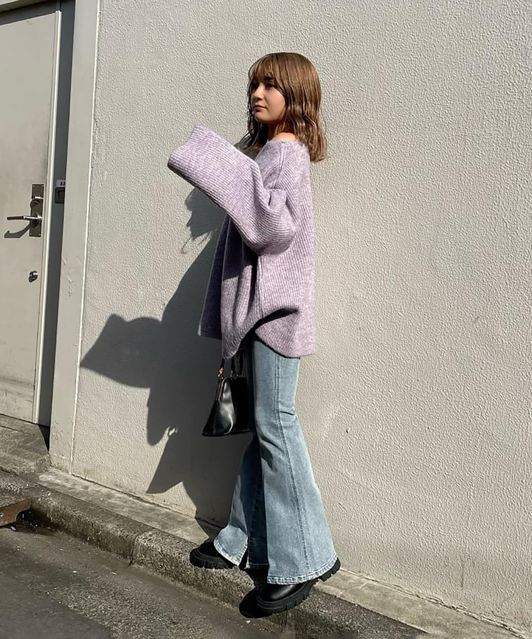  「[Sシリーズ対応商品]内スリットベルボトムデニムパンツ」|その他|