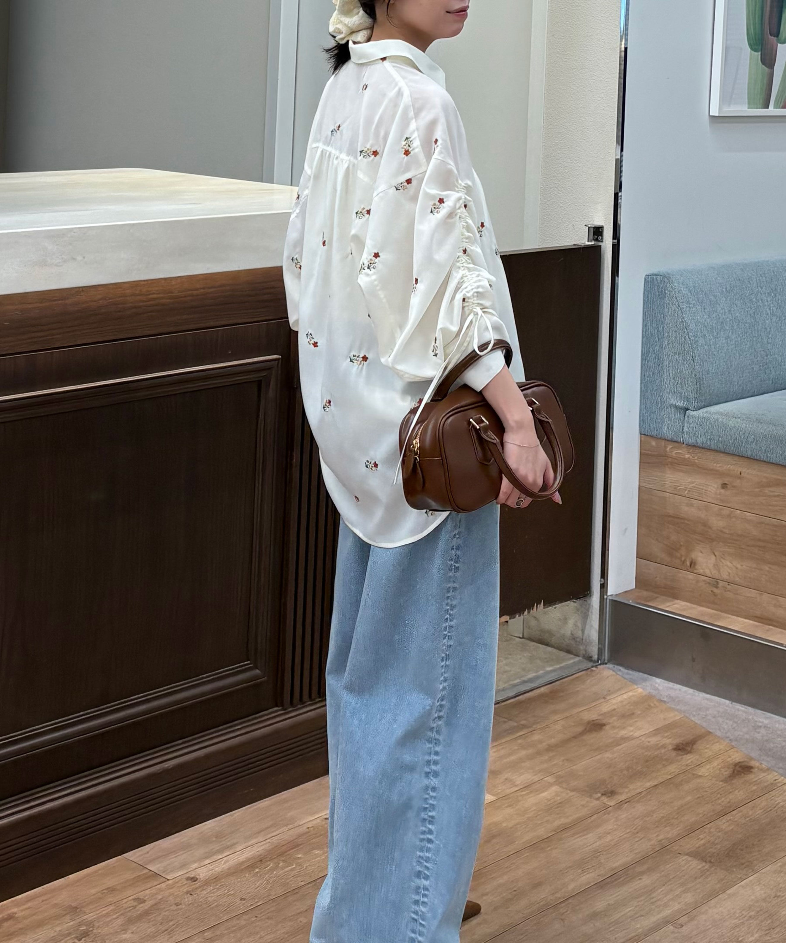  「袖シャーリングオーバーシャツ」|シャツ・ブラウス|