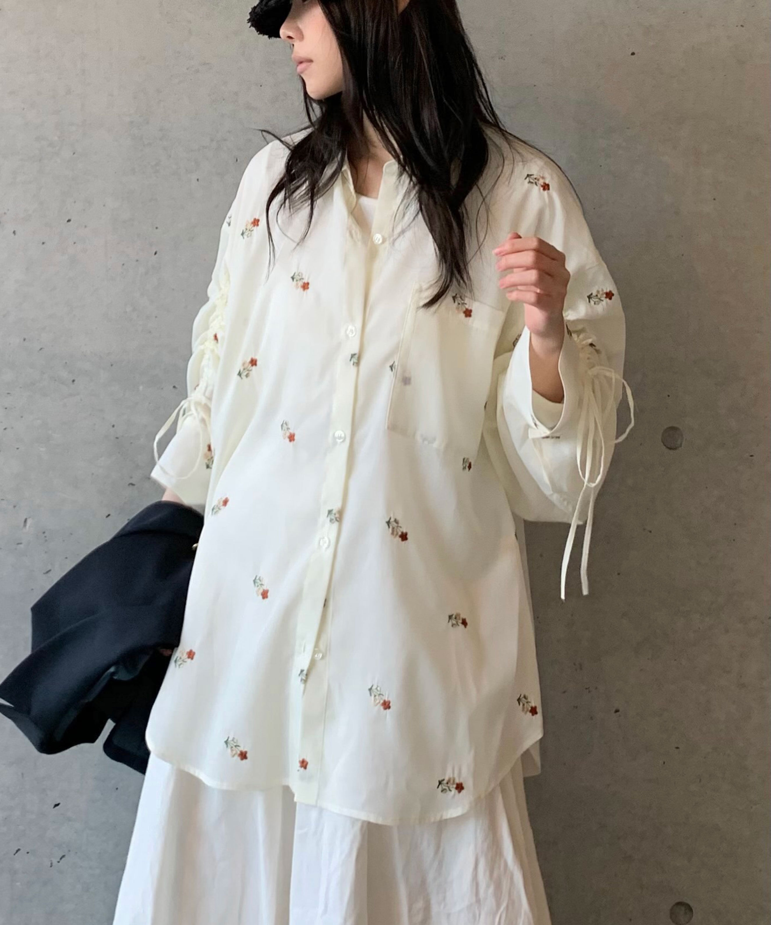  「袖シャーリングオーバーシャツ」|シャツ・ブラウス|