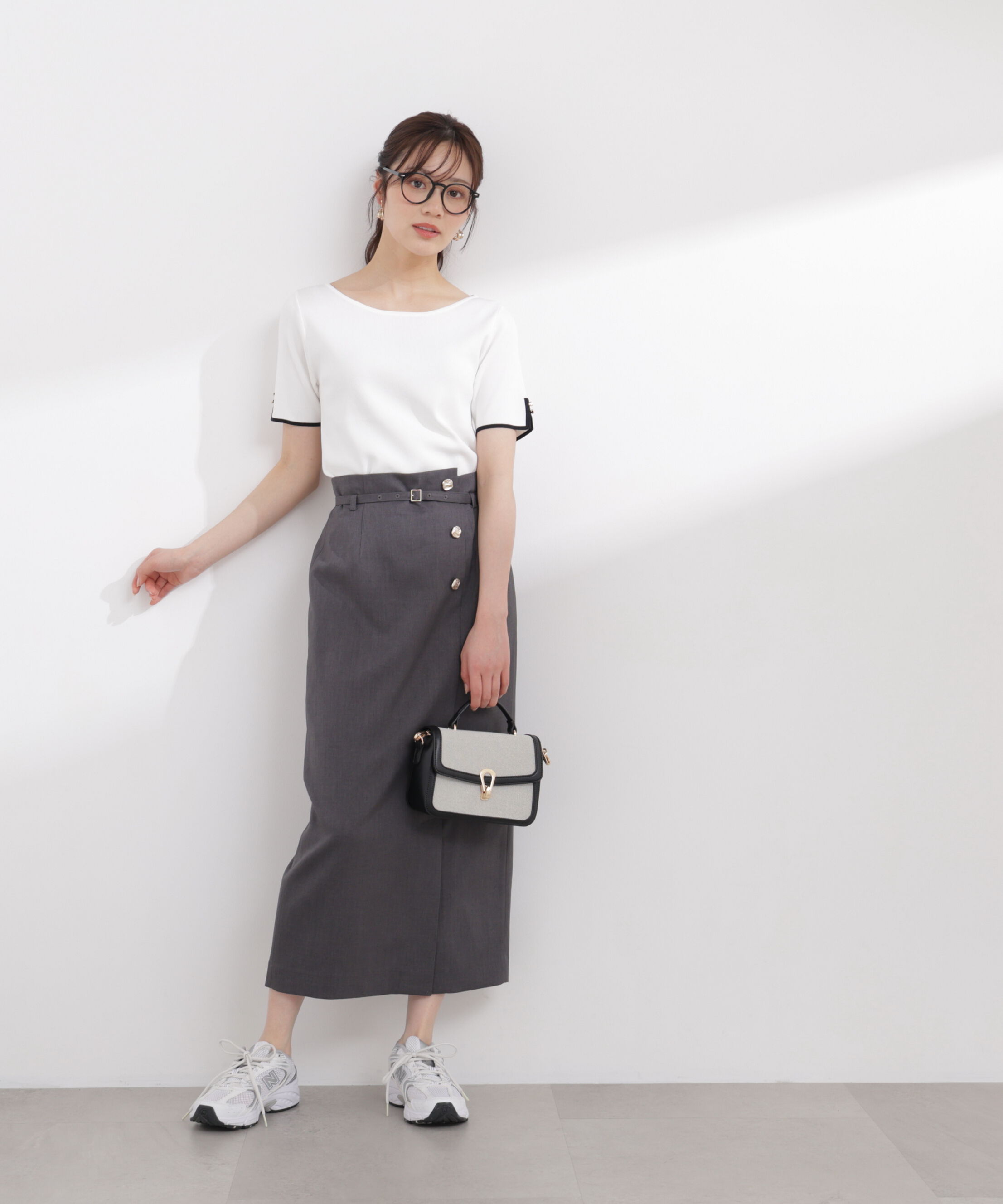 PROPORTION BODY DRESSING「フロントデザインIラインスカート 26SS」|スカート|