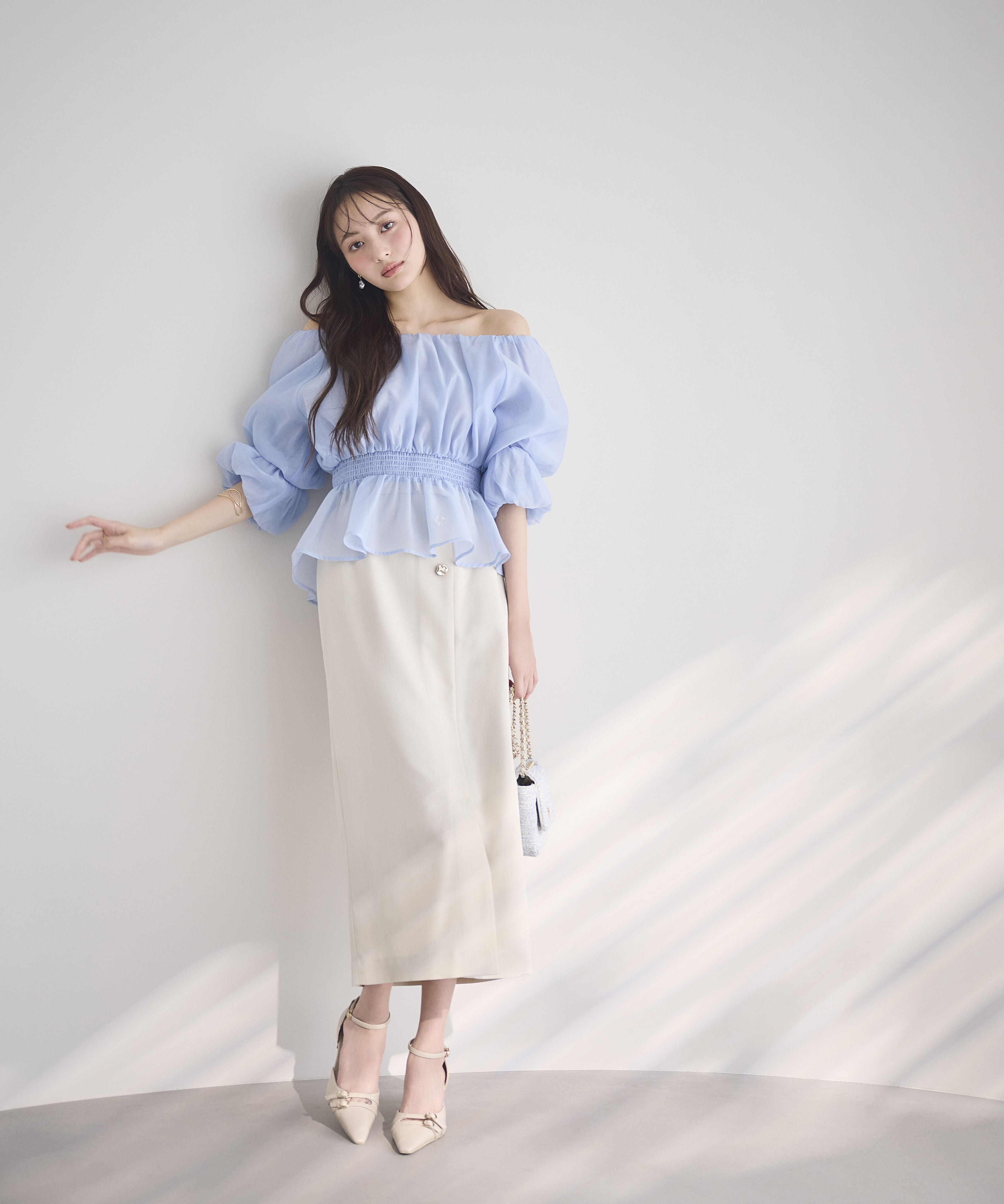 PROPORTION BODY DRESSING「フロントデザインIラインスカート 26SS」|スカート|ライトベージ