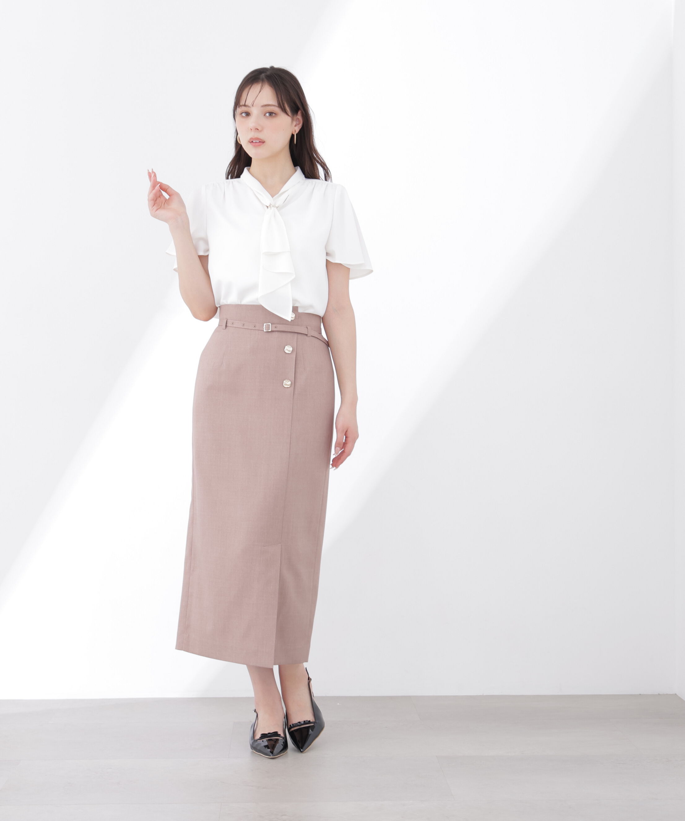 PROPORTION BODY DRESSING「フロントデザインIラインスカート 26SS」|スカート|