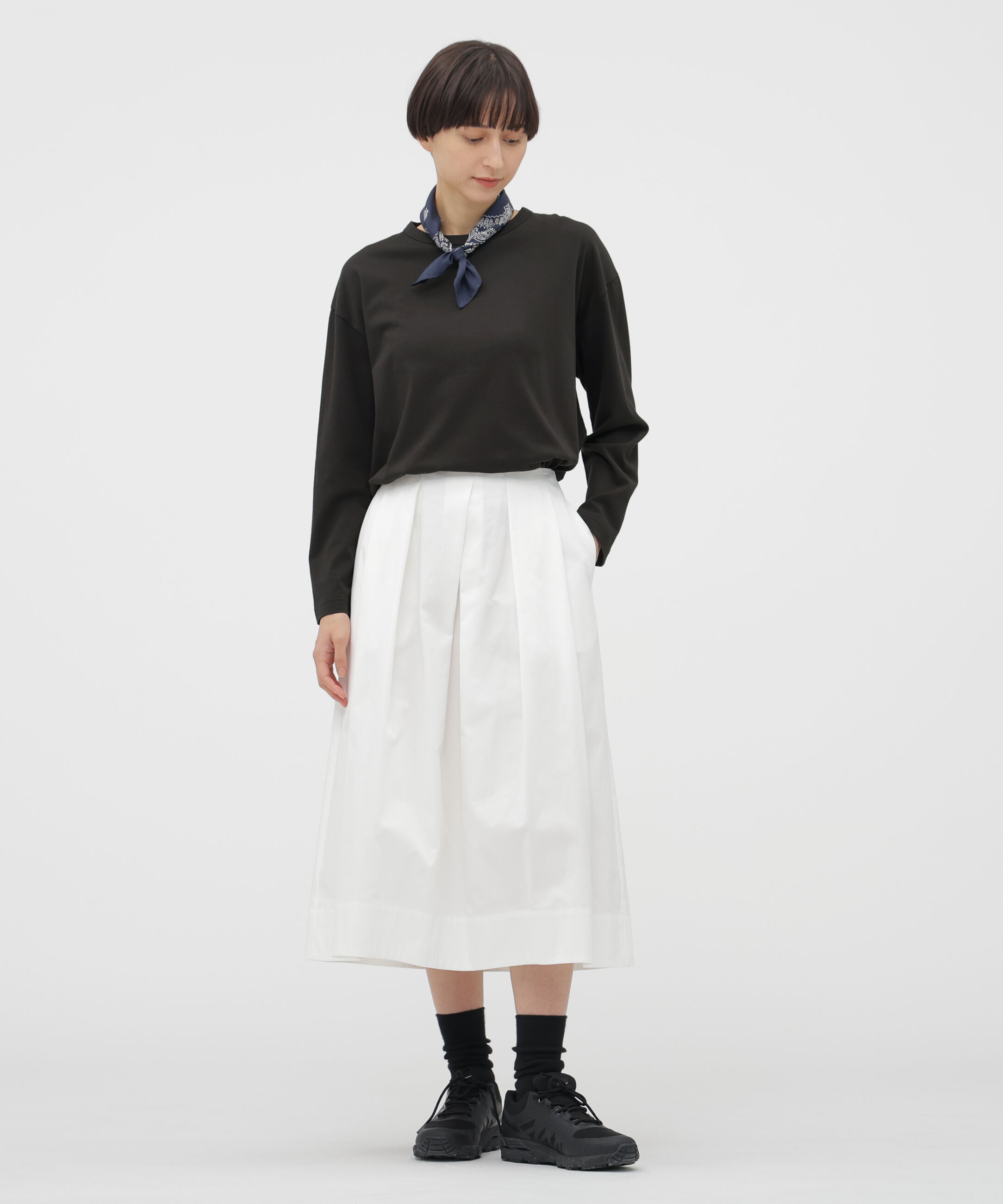  「SOFT BRUSHED COTTON TWILL SKIRT」|スカート|