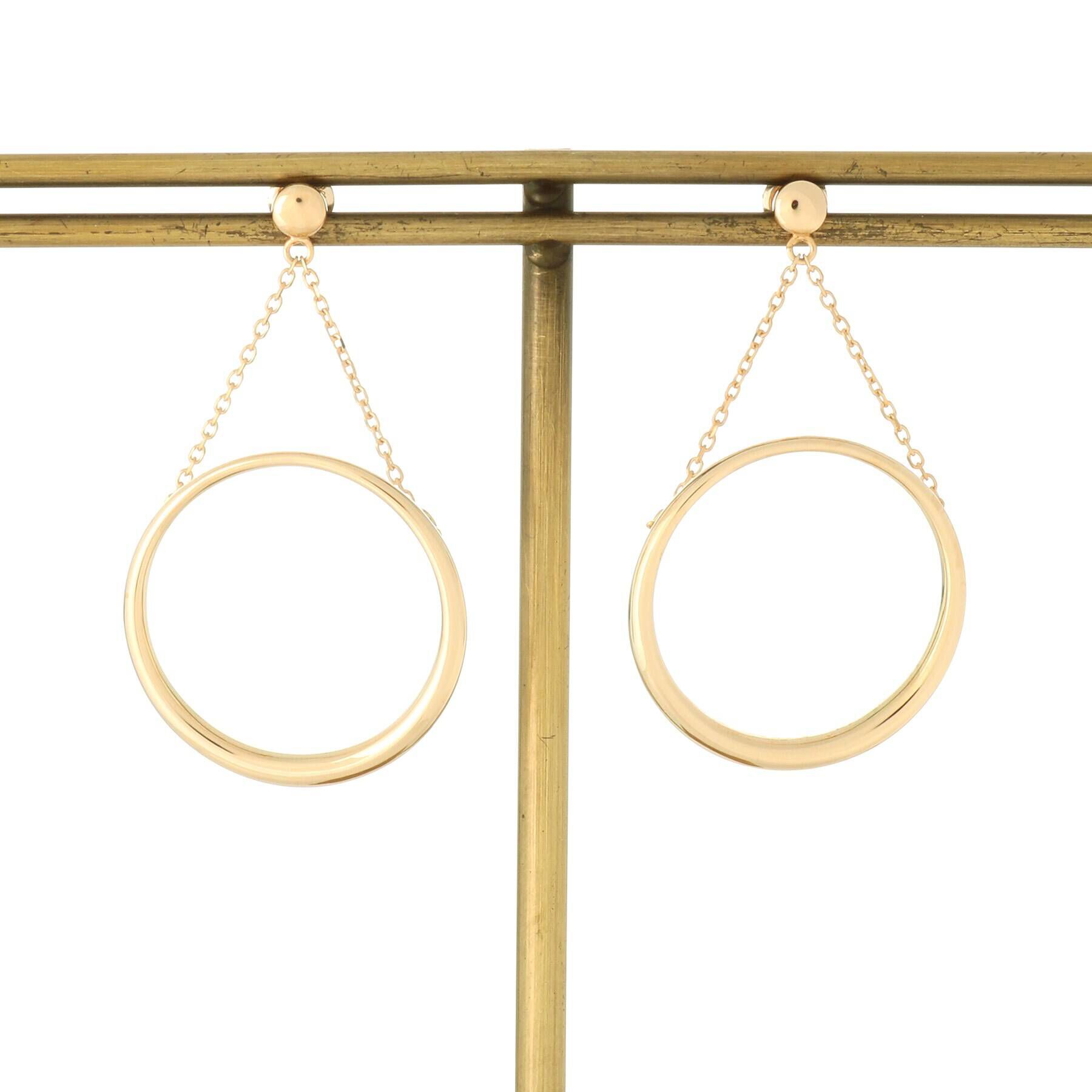 COCOSHNIK「K10中空フープ スタッドピアス」|ピアス|