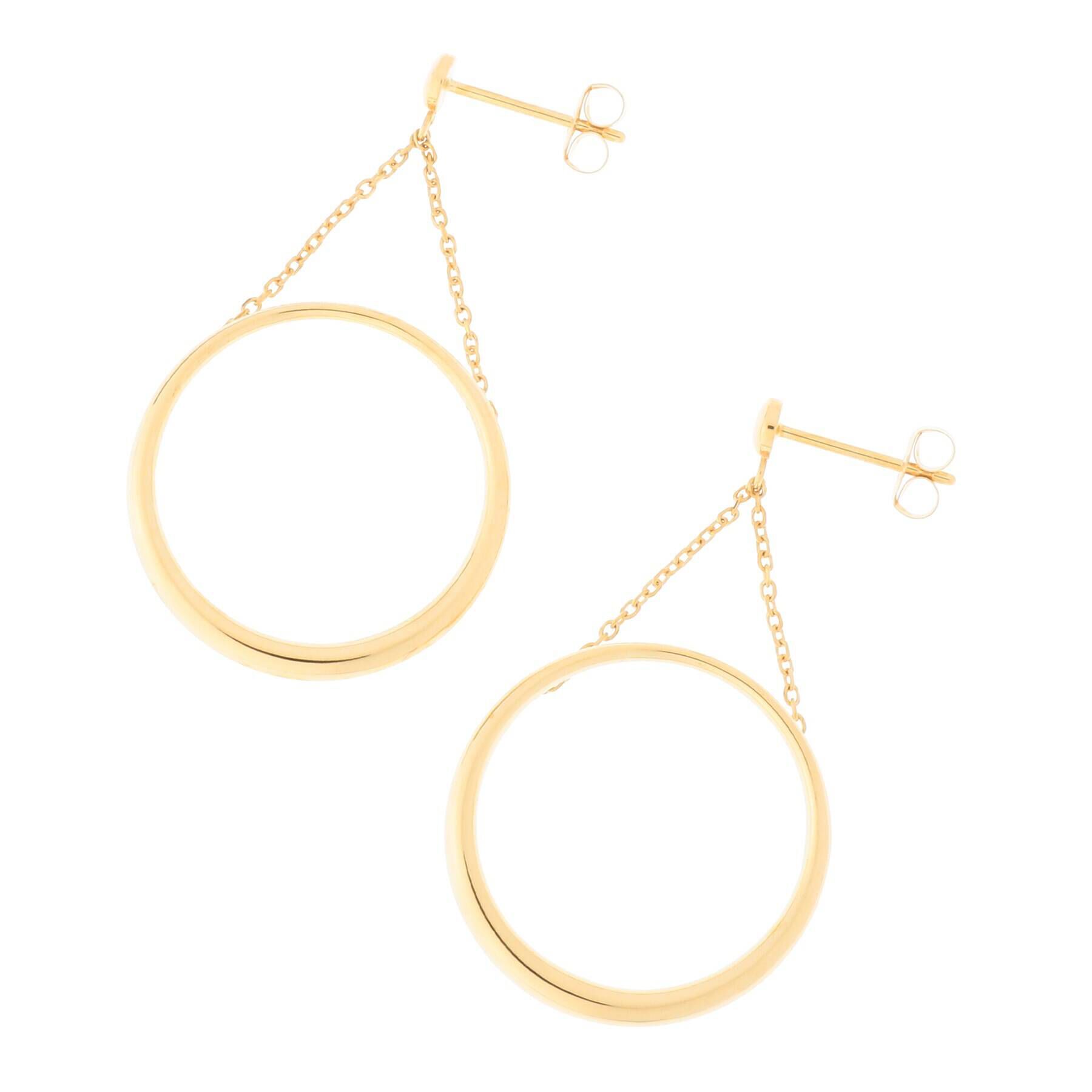 COCOSHNIK「K10中空フープ スタッドピアス」|ピアス|